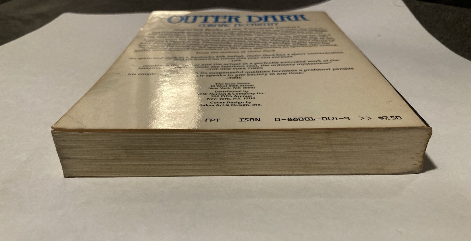 Outer Dark By Cormac McCarthy | Rare Paperback Edition