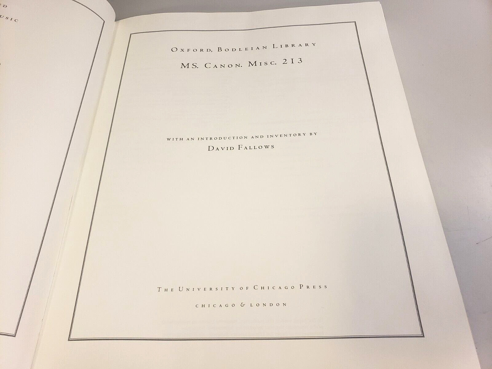 LATE MEDIEVAL & EARLY RENAISSANCE MUSIC IN FACSIMILE (Vol. 1, 1995) Rare HC BOOK