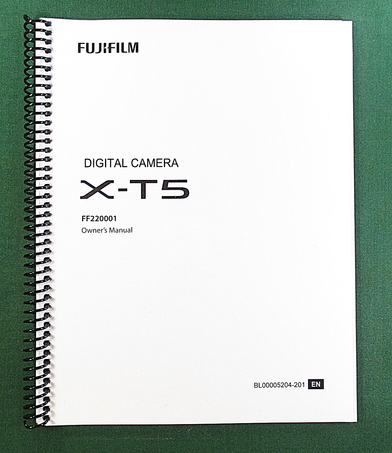 FujiFilm X-T5 Instruction Manual: 432 Pages Full Color & Protective Covers!