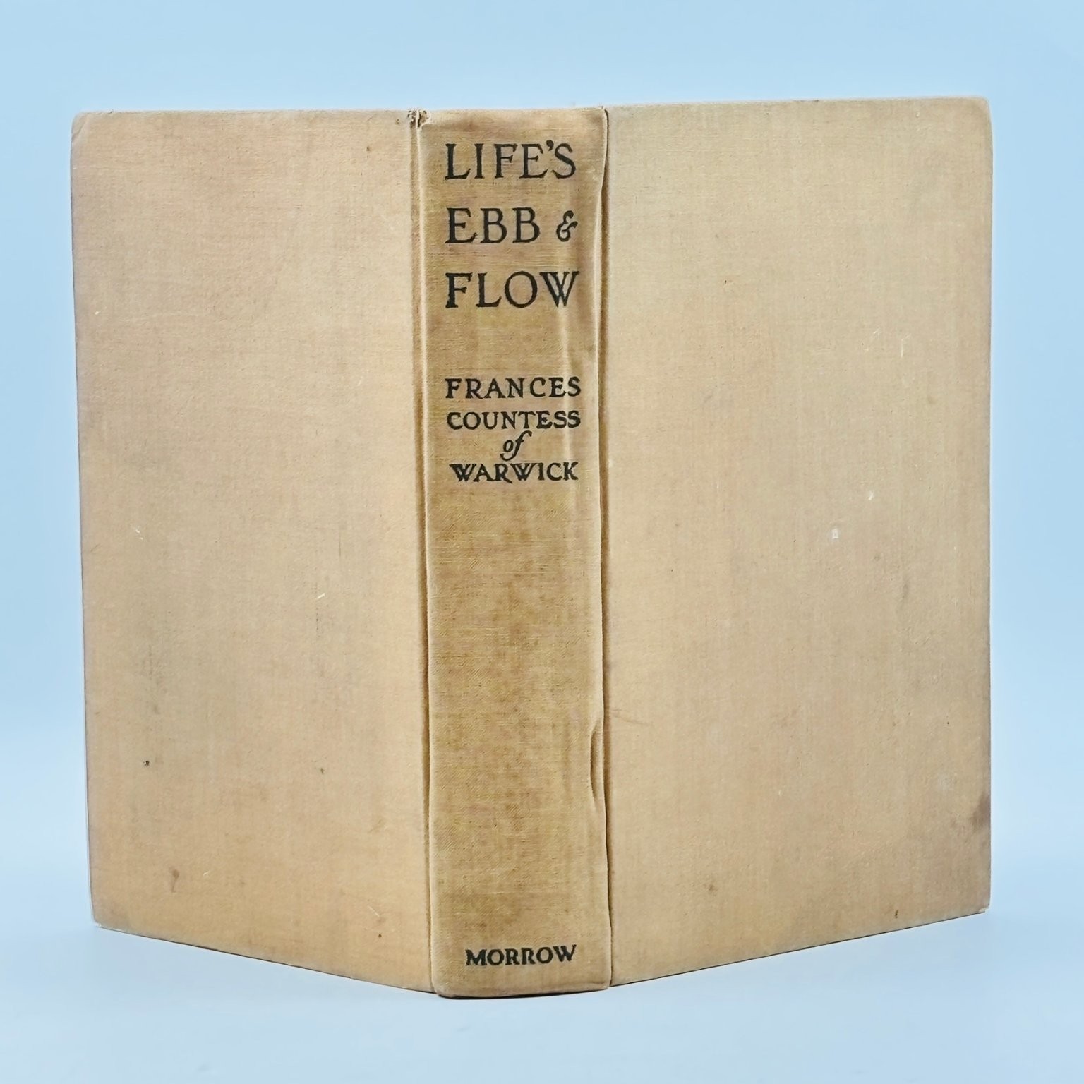 Life’s Ebb & Flow Frances Countess of Warwick 1929 First Edition Autobiography