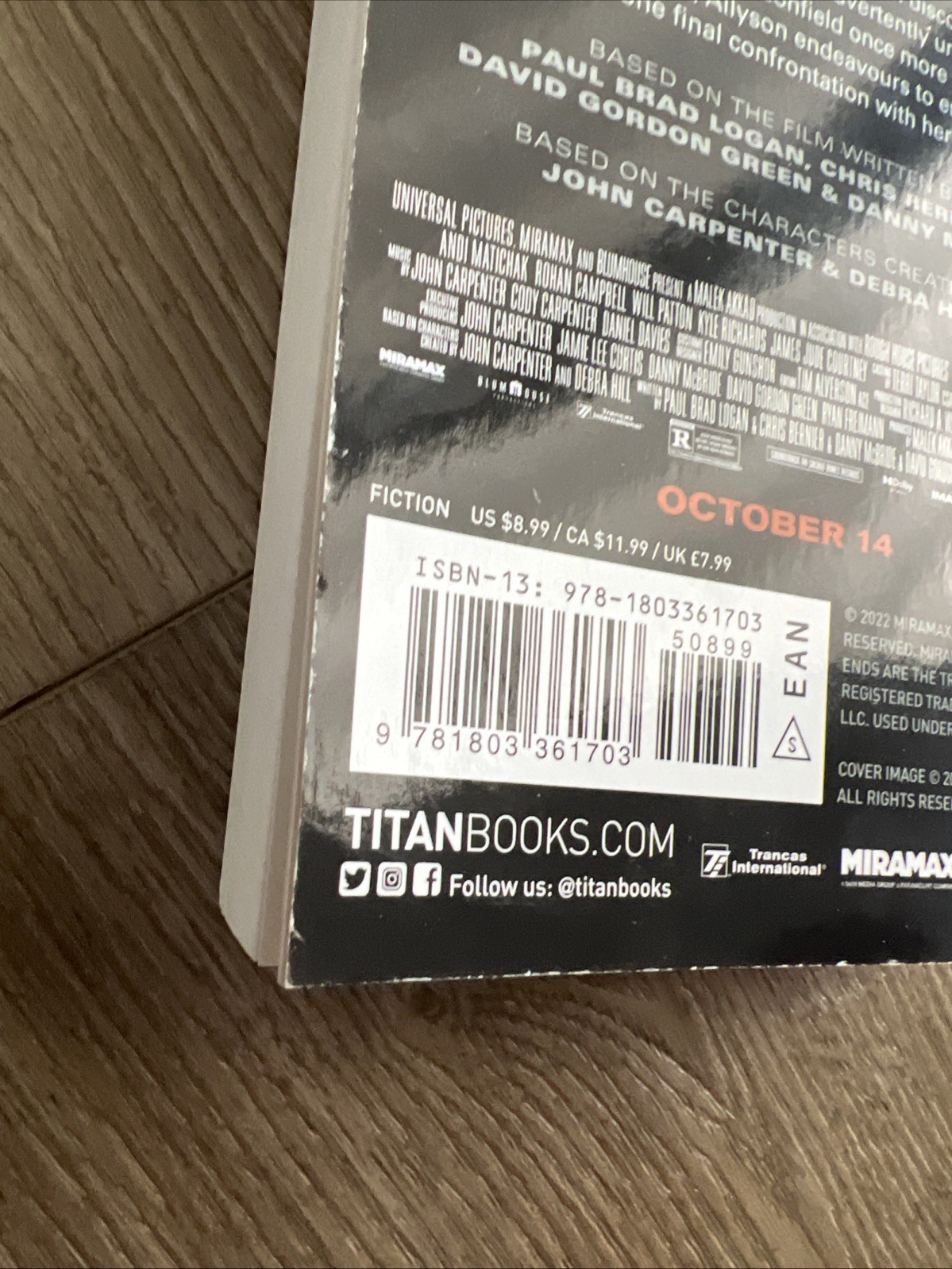 Halloween Ends Official Movie Novelization SC Titan Books 2022 Paul Brad Logan