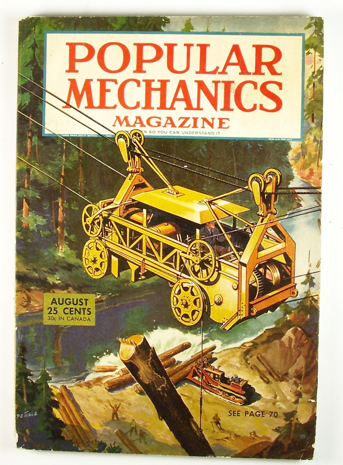 Popular Mechanics – August 1945 – Lumberjacks’ Skyride – 256 pages