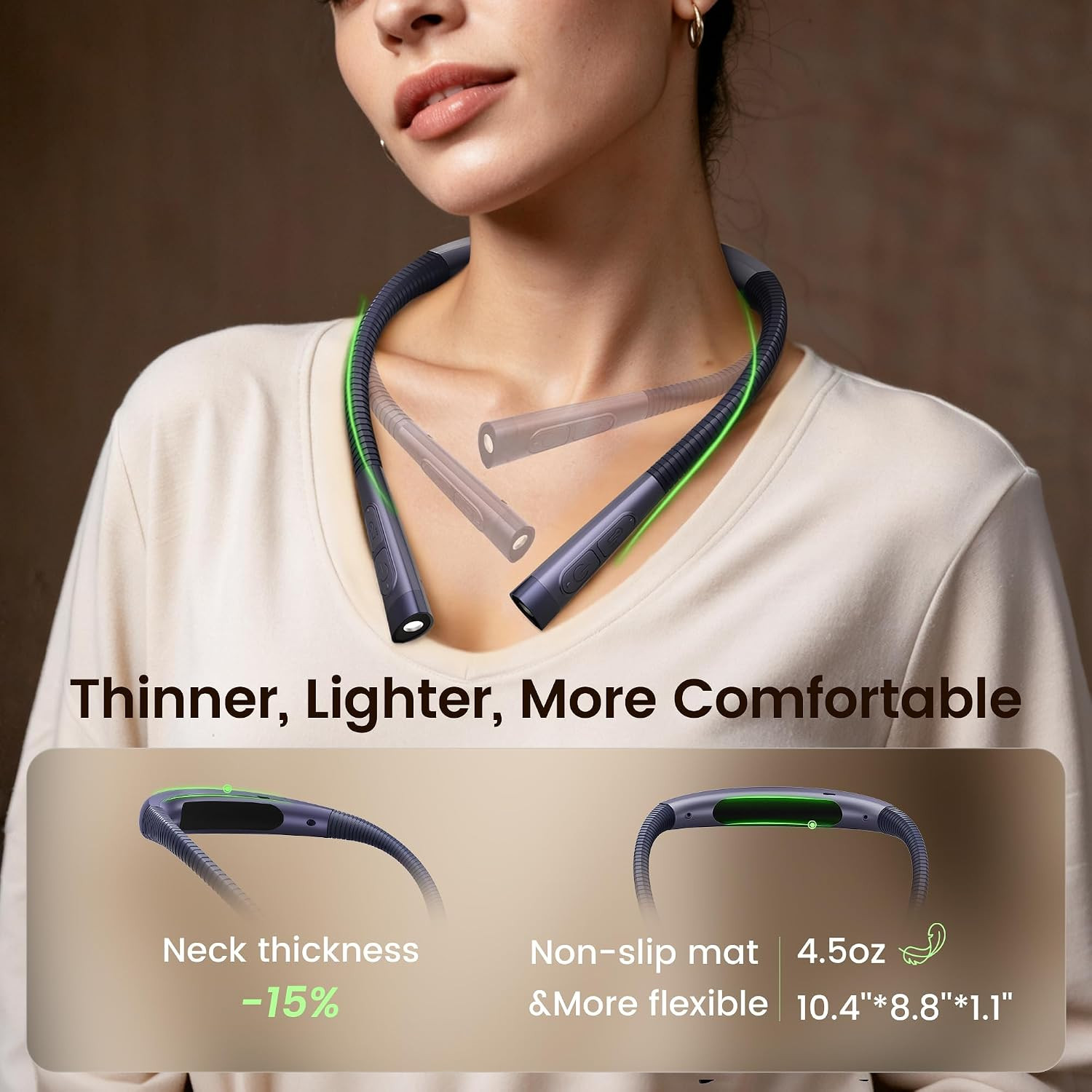 Upgraded Neck Light,100Hrs Slimmer Reading Light for Books in Bed | 5 Color & 5