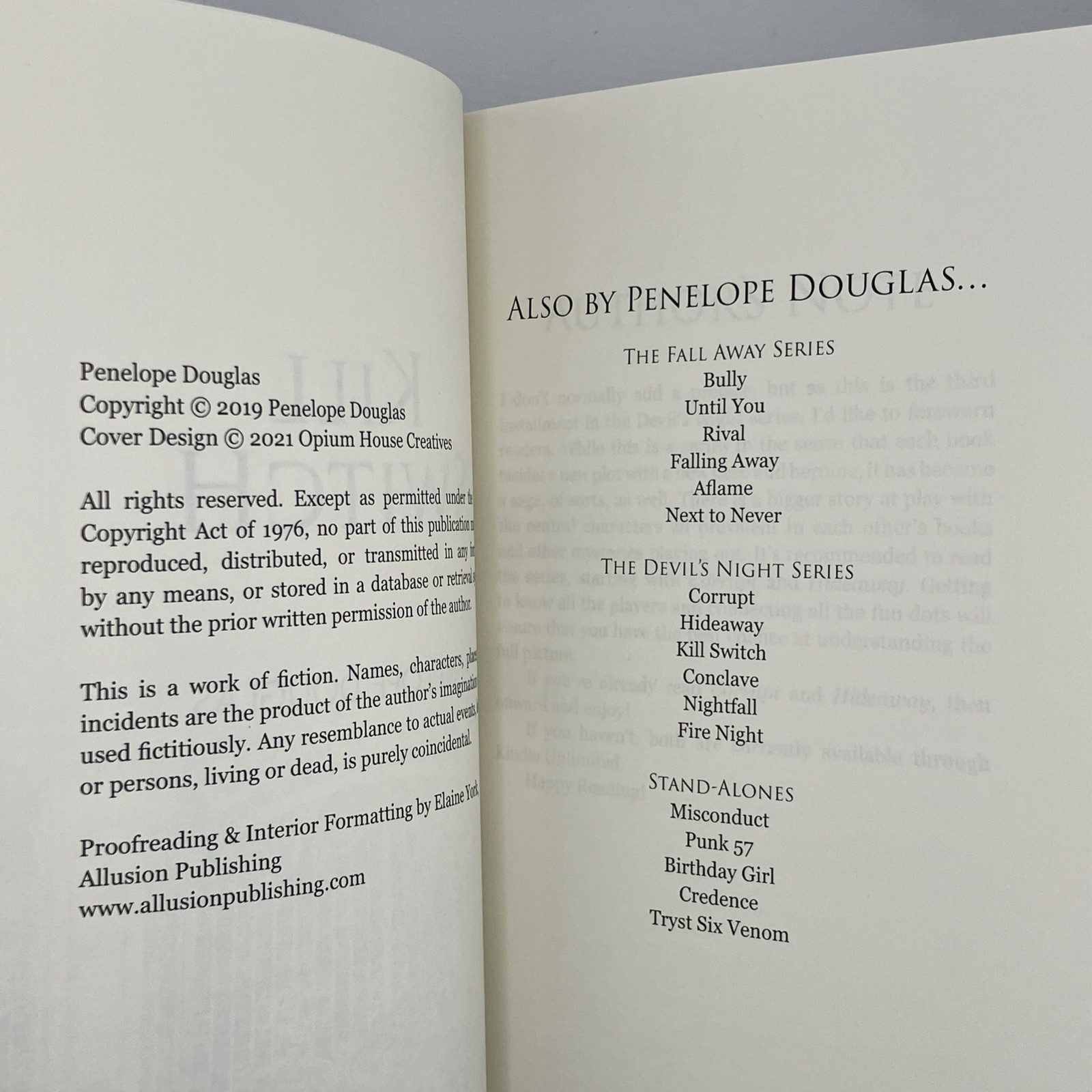 Devils Night Series Set By Penelope Douglas OOP Cover Art Nightfall Is Signed
