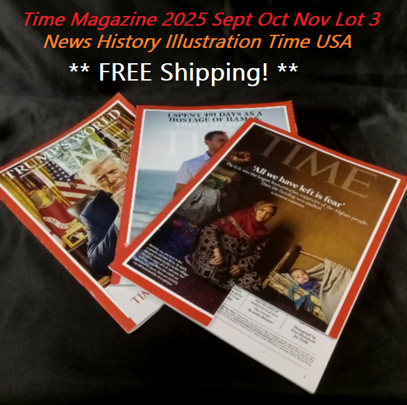Time Magazine 2025 Sept Oct Nov Lot 3 Issues News History Illustration Time USA