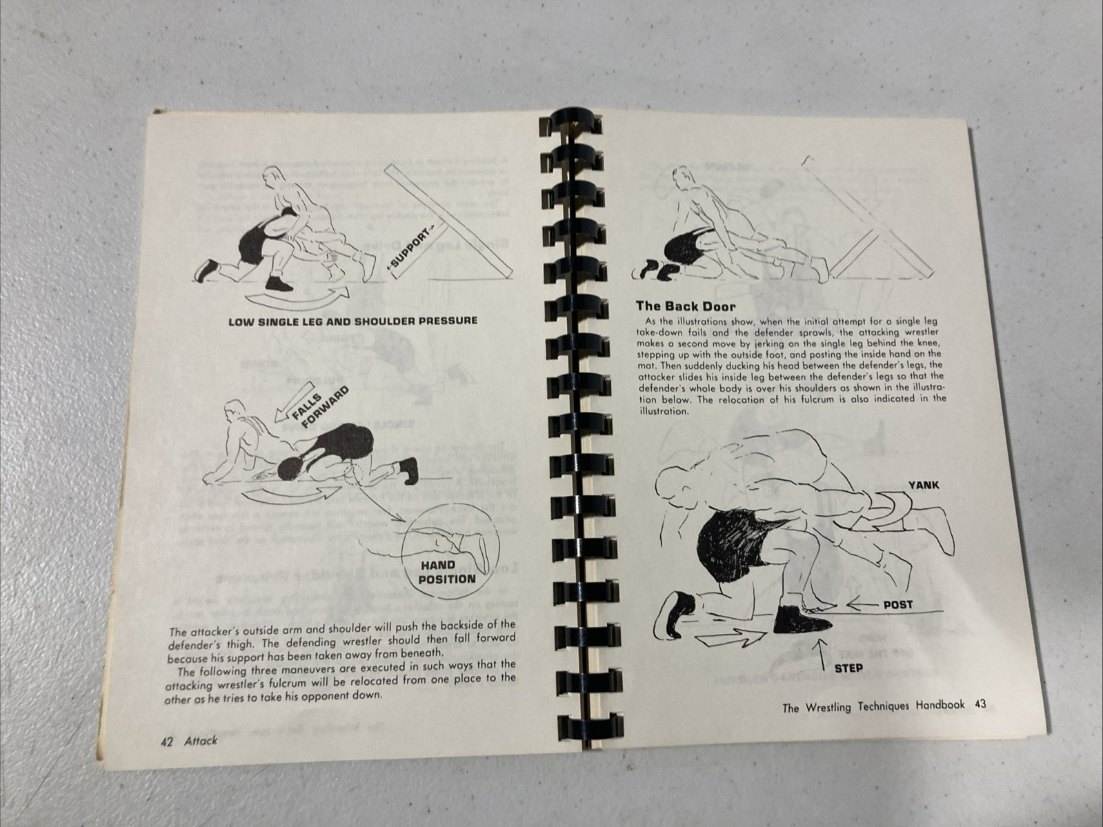 Tadaaki Hatta : The Wrestling Techniques Handbook (Comb bound) RARE OOP VG+