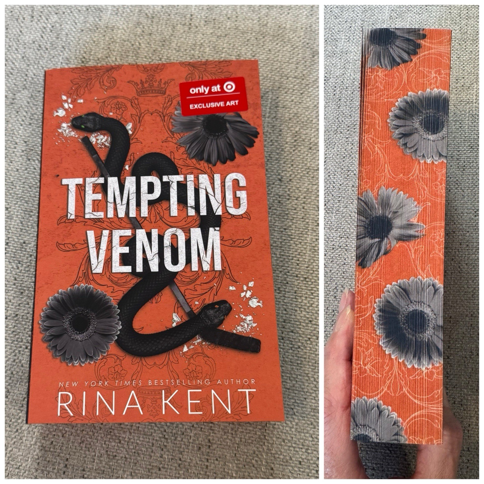 Tempting Venom Rina Kent Target Exclusive Edition Sprayed Edge Bound Couple Art