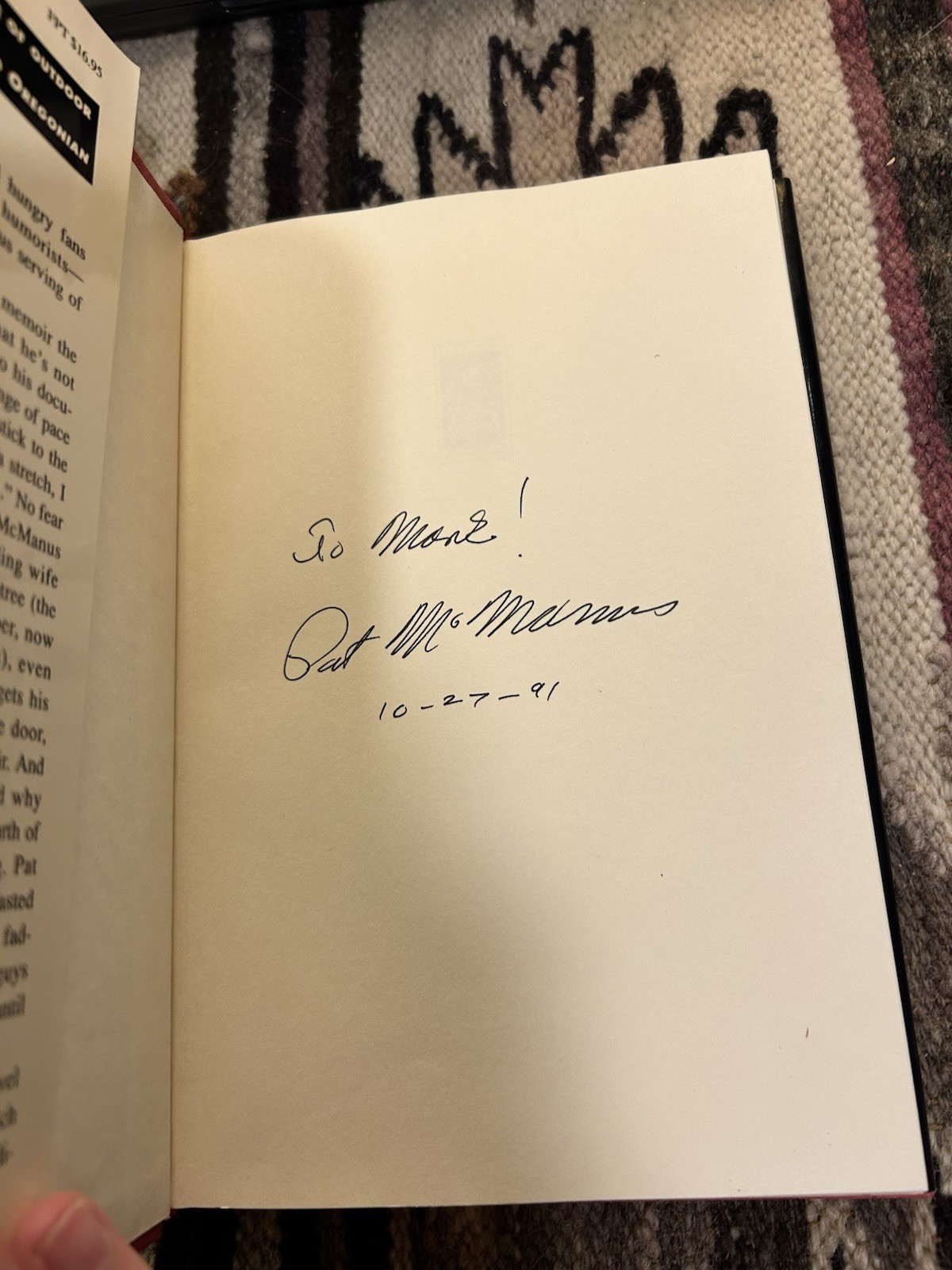 SIGNED! First Edition “Real Ponies Dont Go Oink! PATRICK F. McMANUS