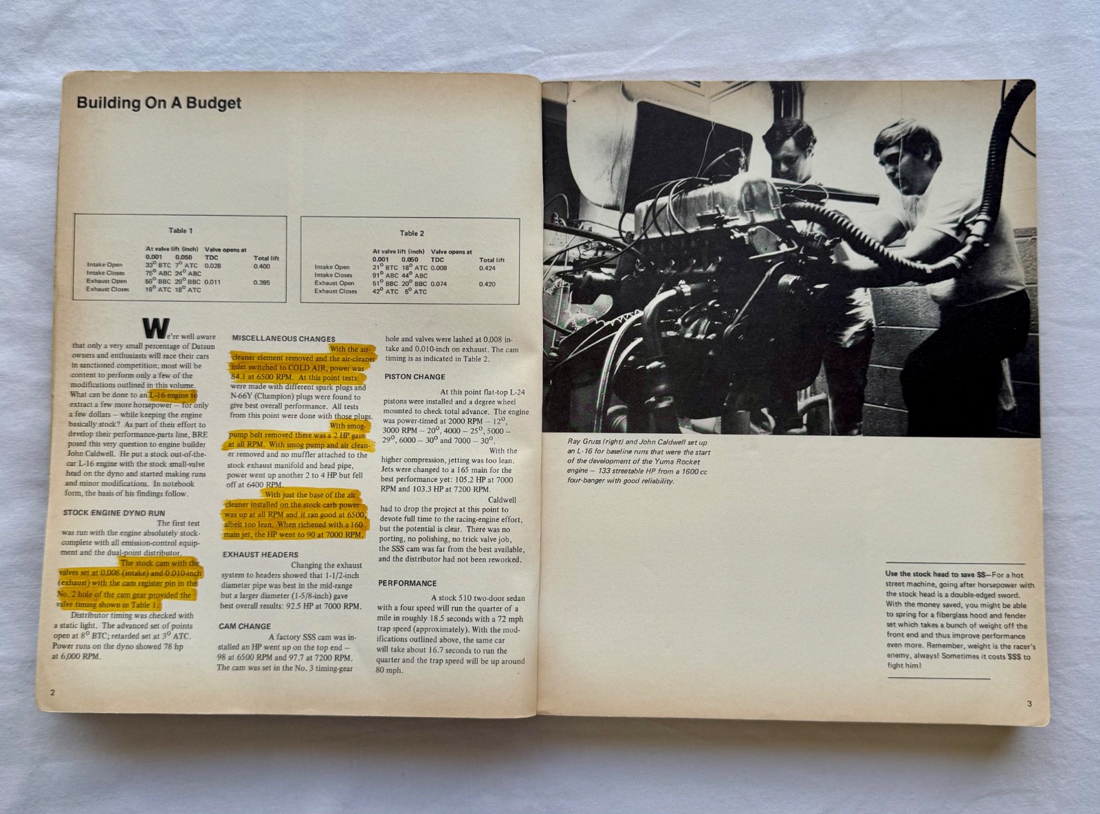 How To Modify Datsun Engines & Chassis 510 610 240z Bill Fisher 1st Edition 1973