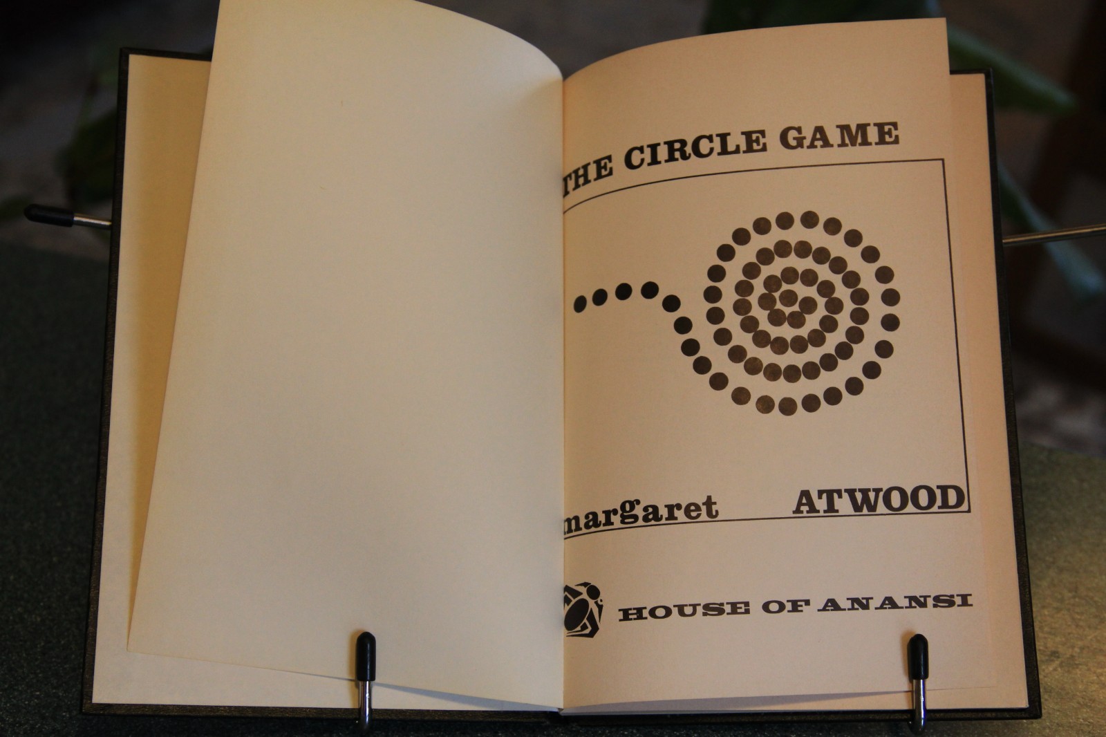 The Circle Game, Margaret Atwood, HC, later printing, 1966, signed by author
