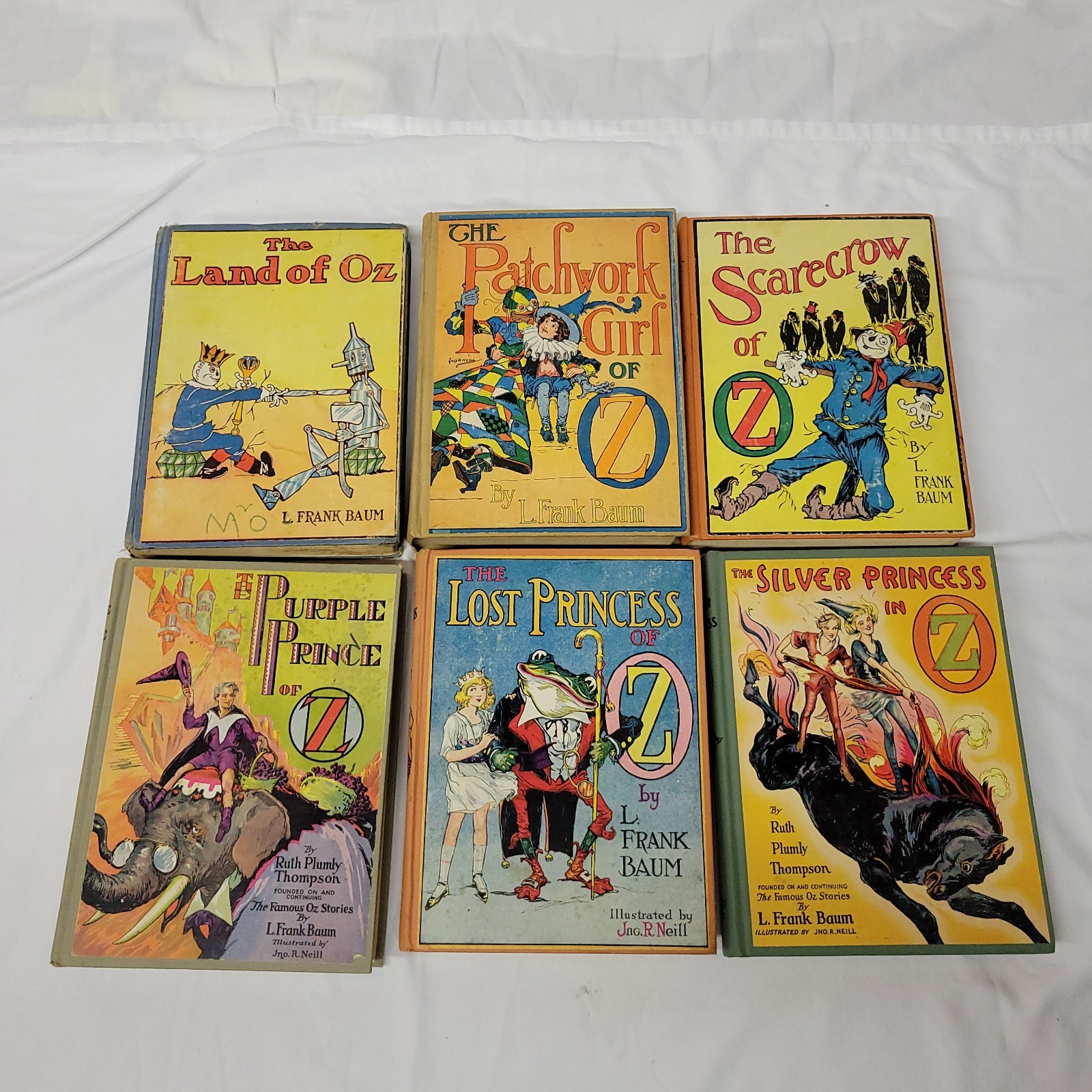 RARE lot of 6 Wizard of Oz Books 1913-1939 Baum land patchwork prince scarecrow!
