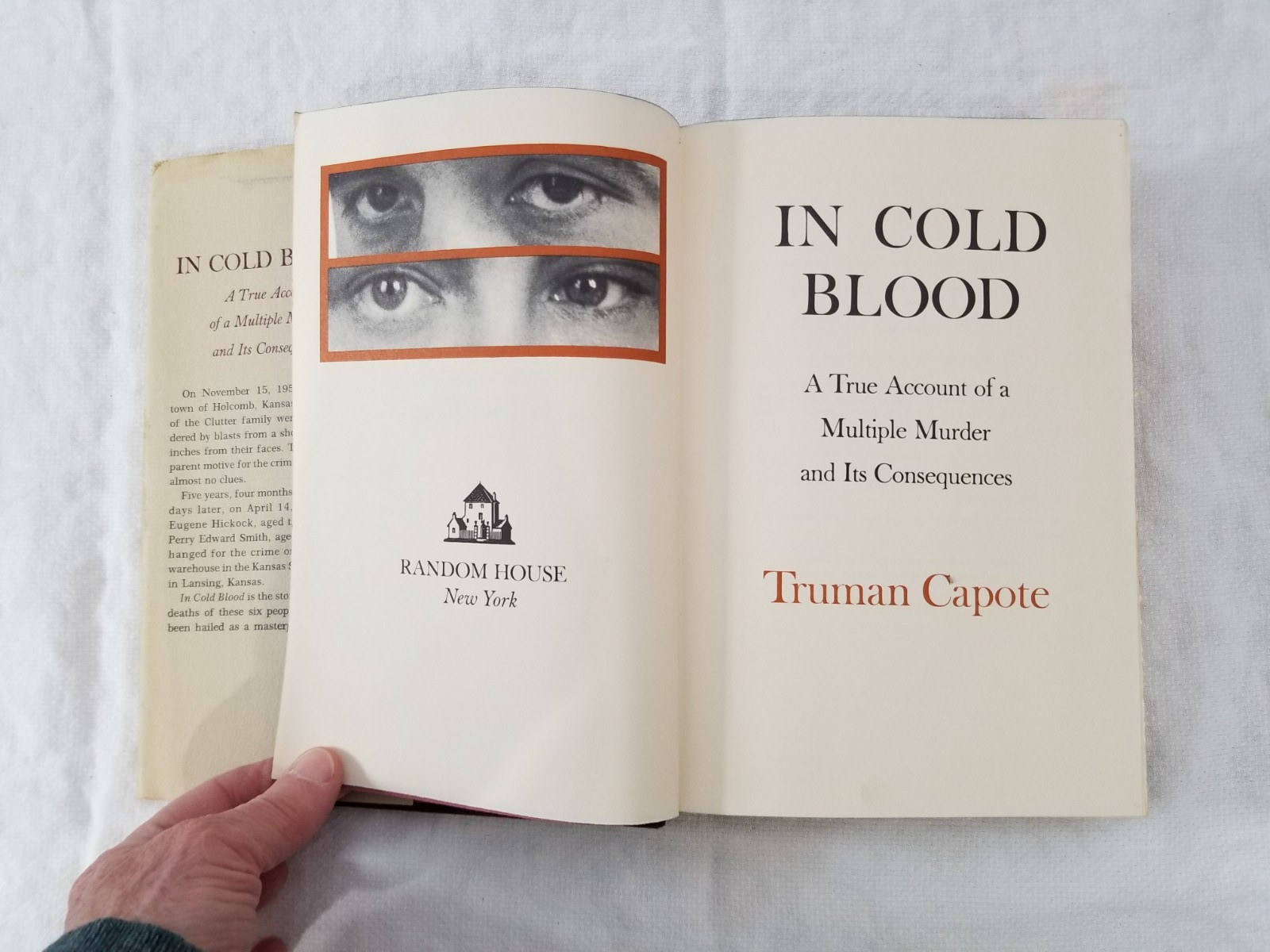 1965 In Cold Blood by Truman Capote Hardcover w/ Dustjacket