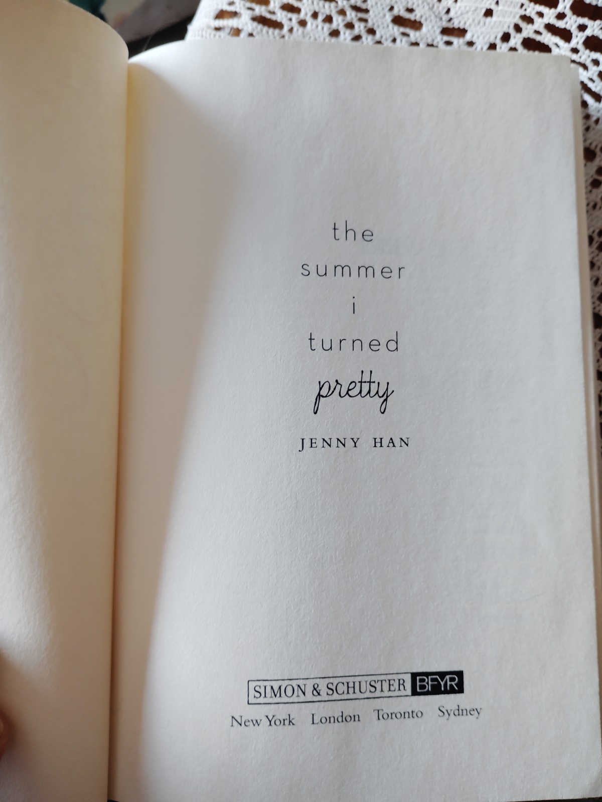 Jenny Han The Summer I Turned Pretty Hardcover 1st Ed Dust Jacket 2009