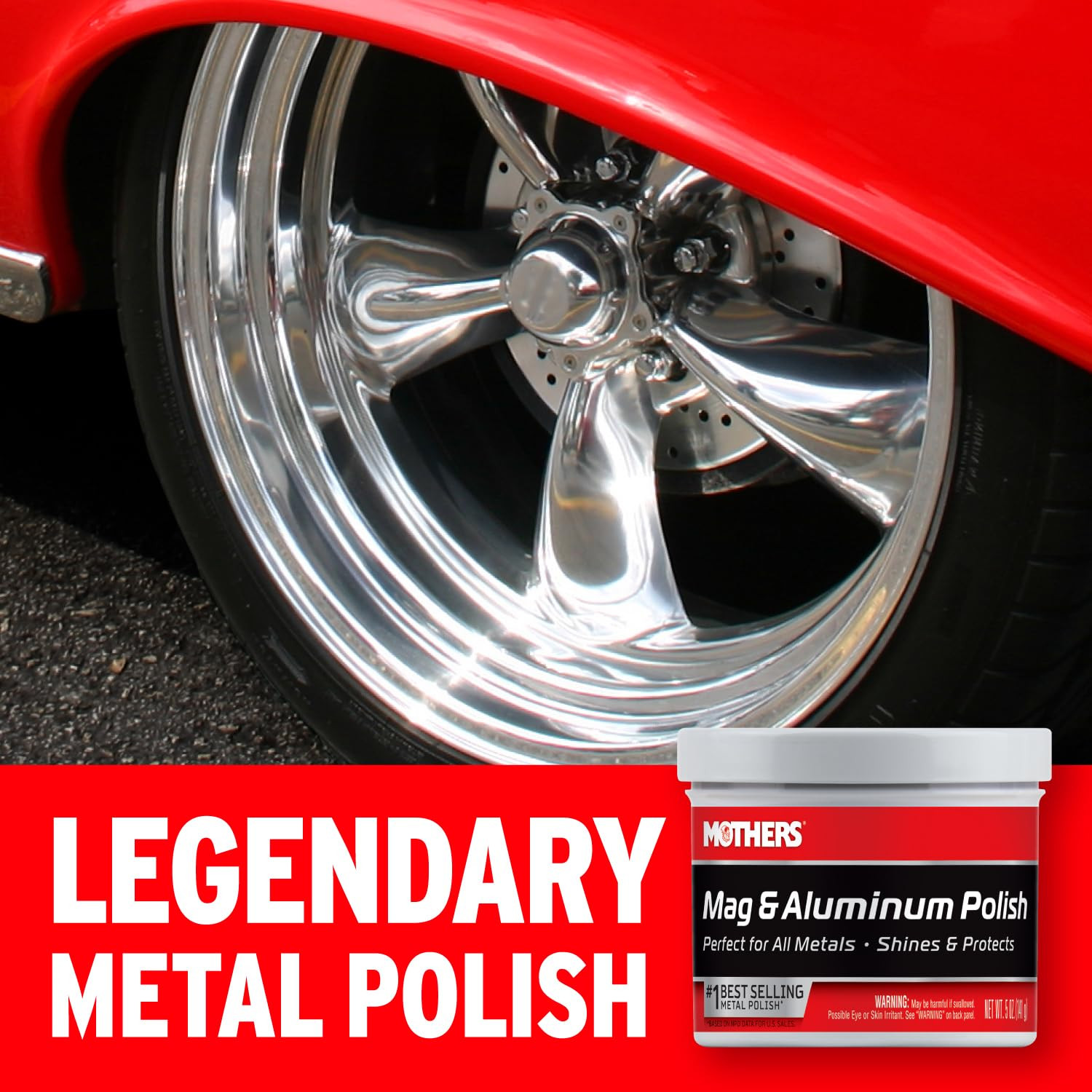 Aluminum Metal Polish 5oz for Wheels Stainless Steel Brass