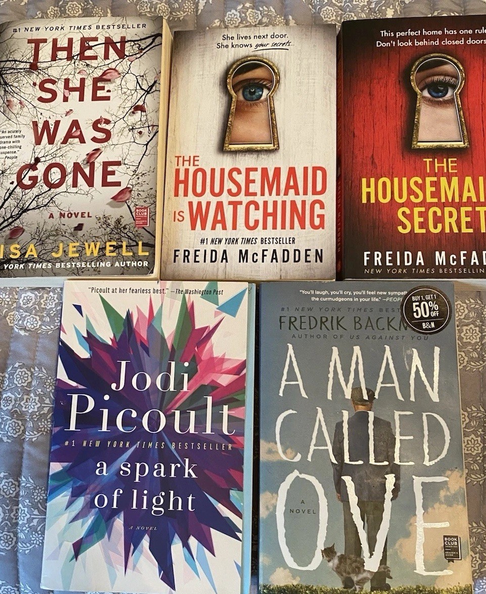Lot 5 Freida McFadden Lisa Jewell Fredrick Backman & Jodi Piccoult Books