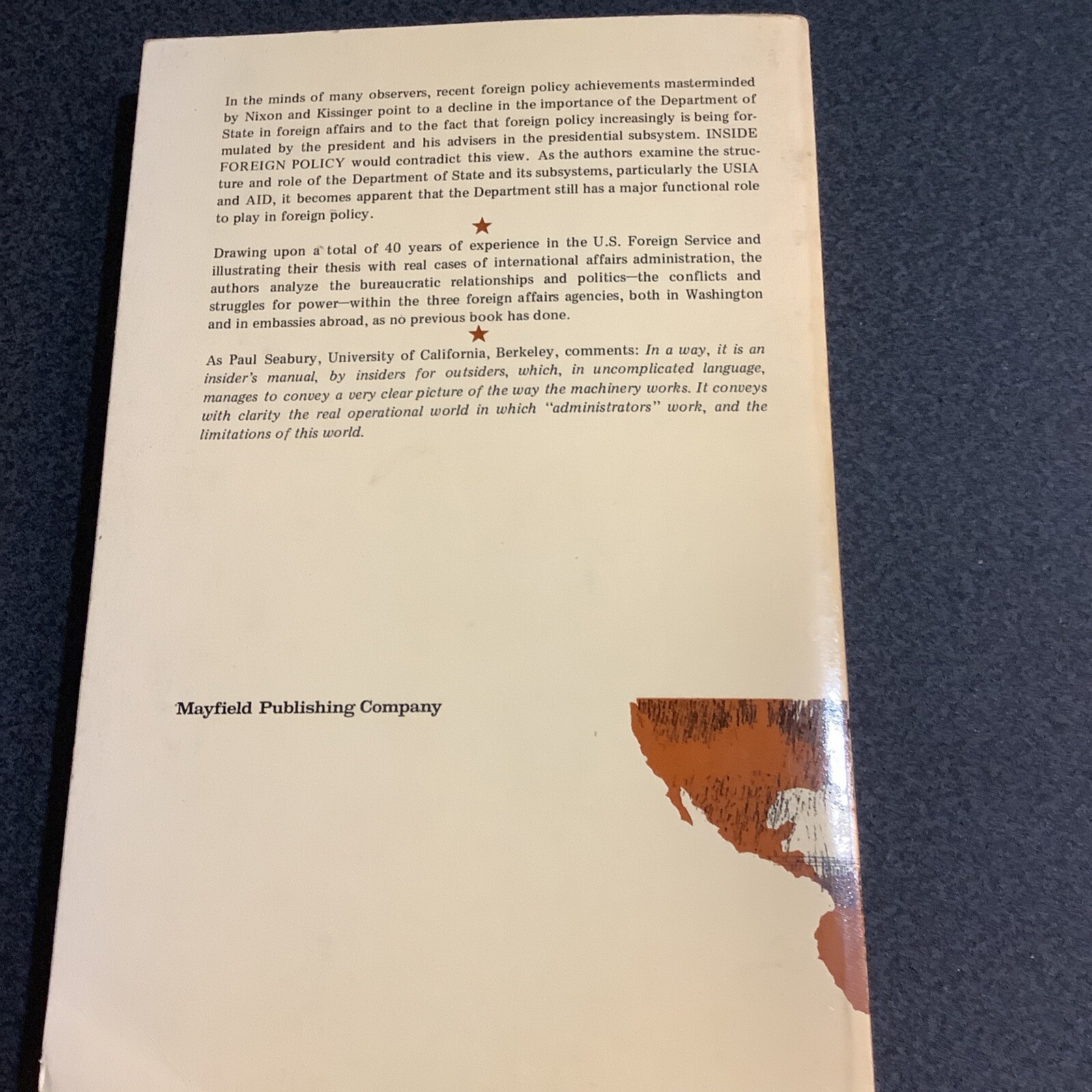 John H Esterline / INSIDE FOREIGN POLICY The Department of State Political 1st