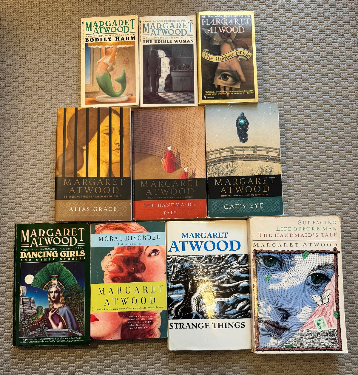 Margaret Atwood Lot 10 Books Handmaid’s Tale Cat’s Eye Lightly Read Vintage