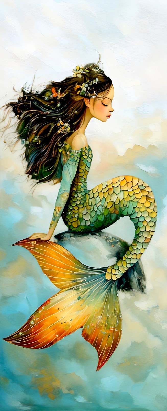 Mermaid Bookmark – Tropical Ocean Theme, Gift for Women Girls Book Readers