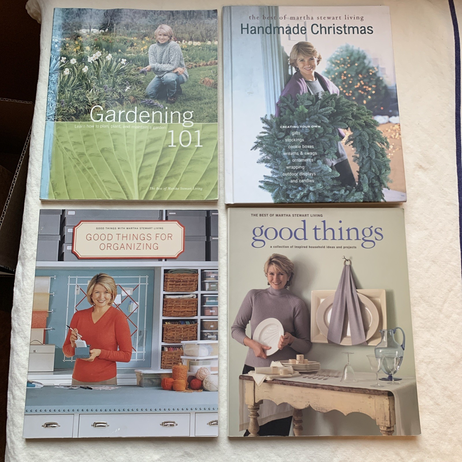 Martha Stewart Book Lot of 4 Handmade Christmas Good Things Organizing Gardening