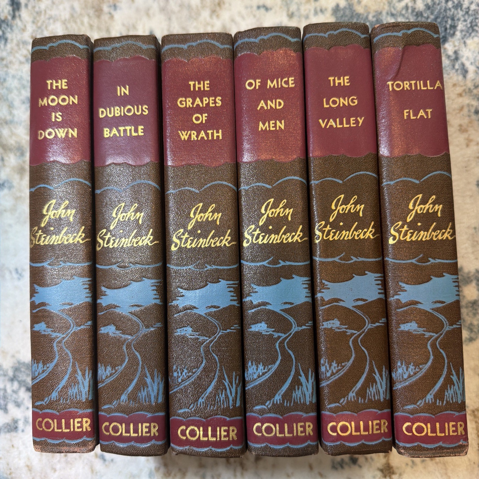 John Steinbeck Collier 1935-1942 Set Of 6 Hardcover Books Vintage
