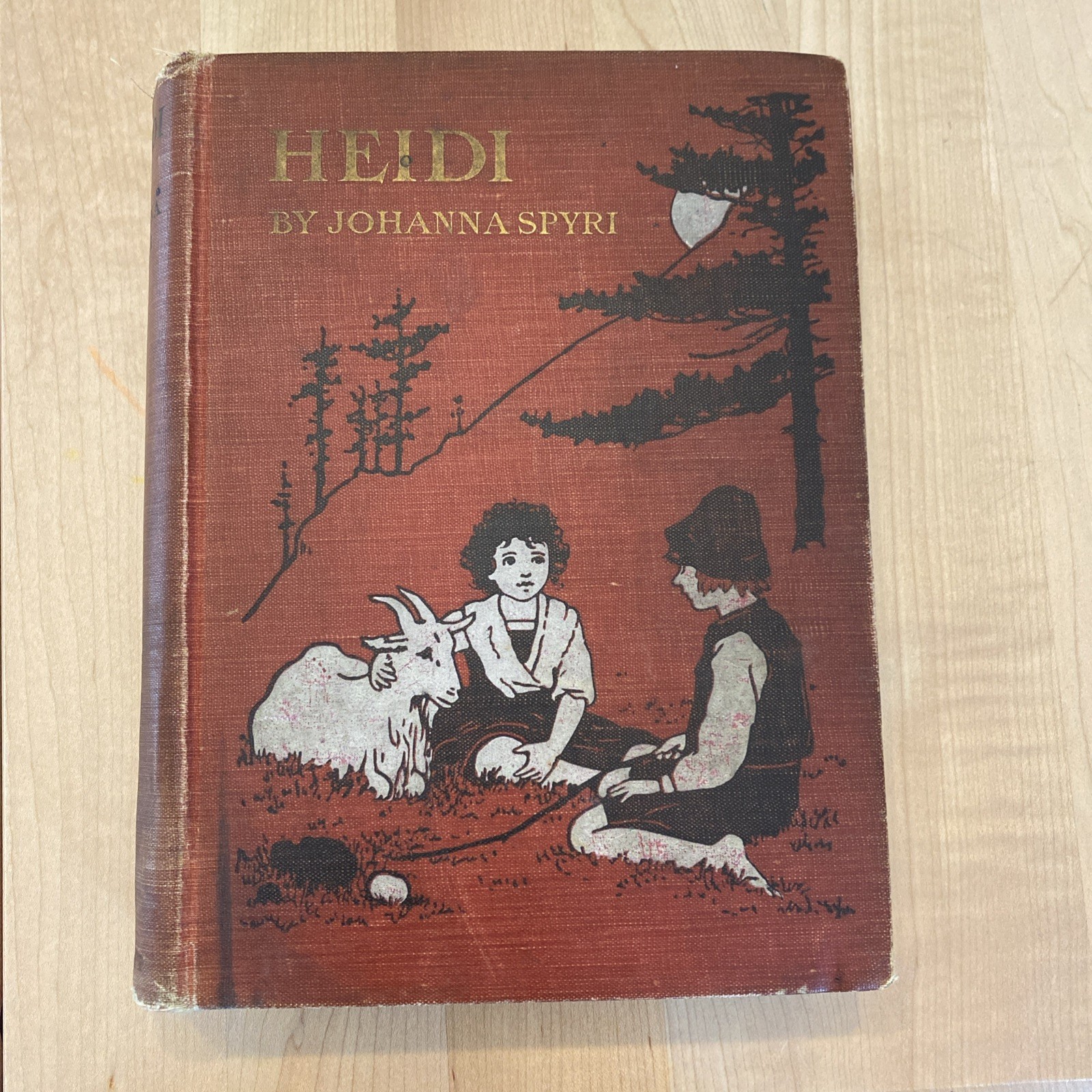 Johanna Spyri HEIDI 1915 Hardcover 3rd edition, J. B. Lippincott Red Cover