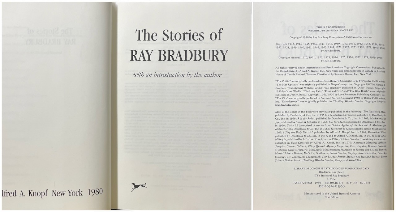 Ray Bradbury / lot of 8 hardcover First & early Editions