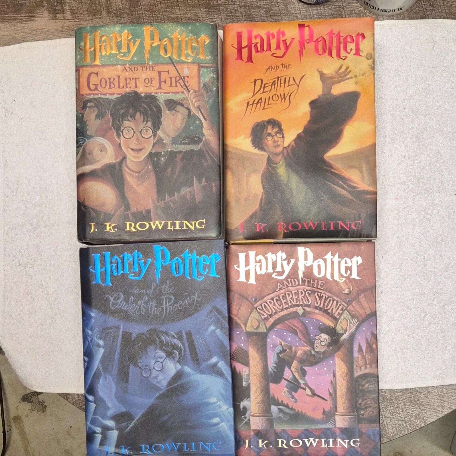 original U.S. hardcover editions of Harry Potter by J.K. Rowling