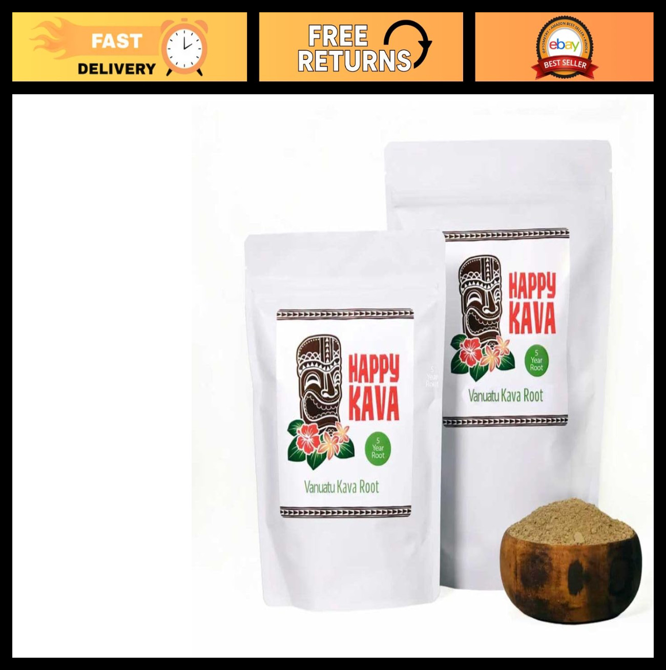 Premium Noble Kava Root Powder – 2-4-3 Chemotype, 8-10% Kavalactone, 4 oz
