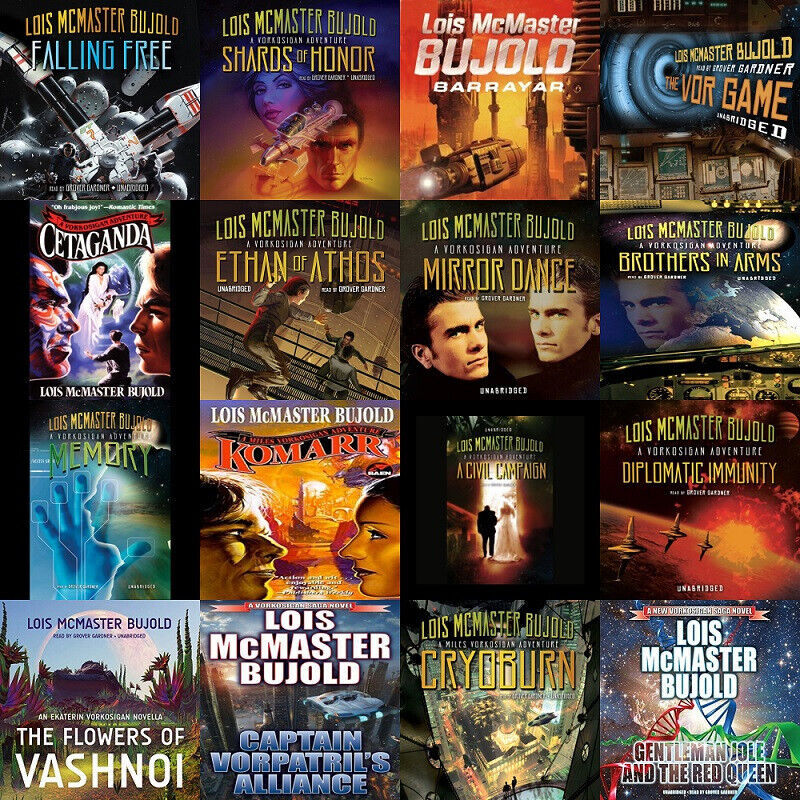 Lois McMaster Bujold – Vorkosigan Audiobook Series (19 titles on USB or DVD)