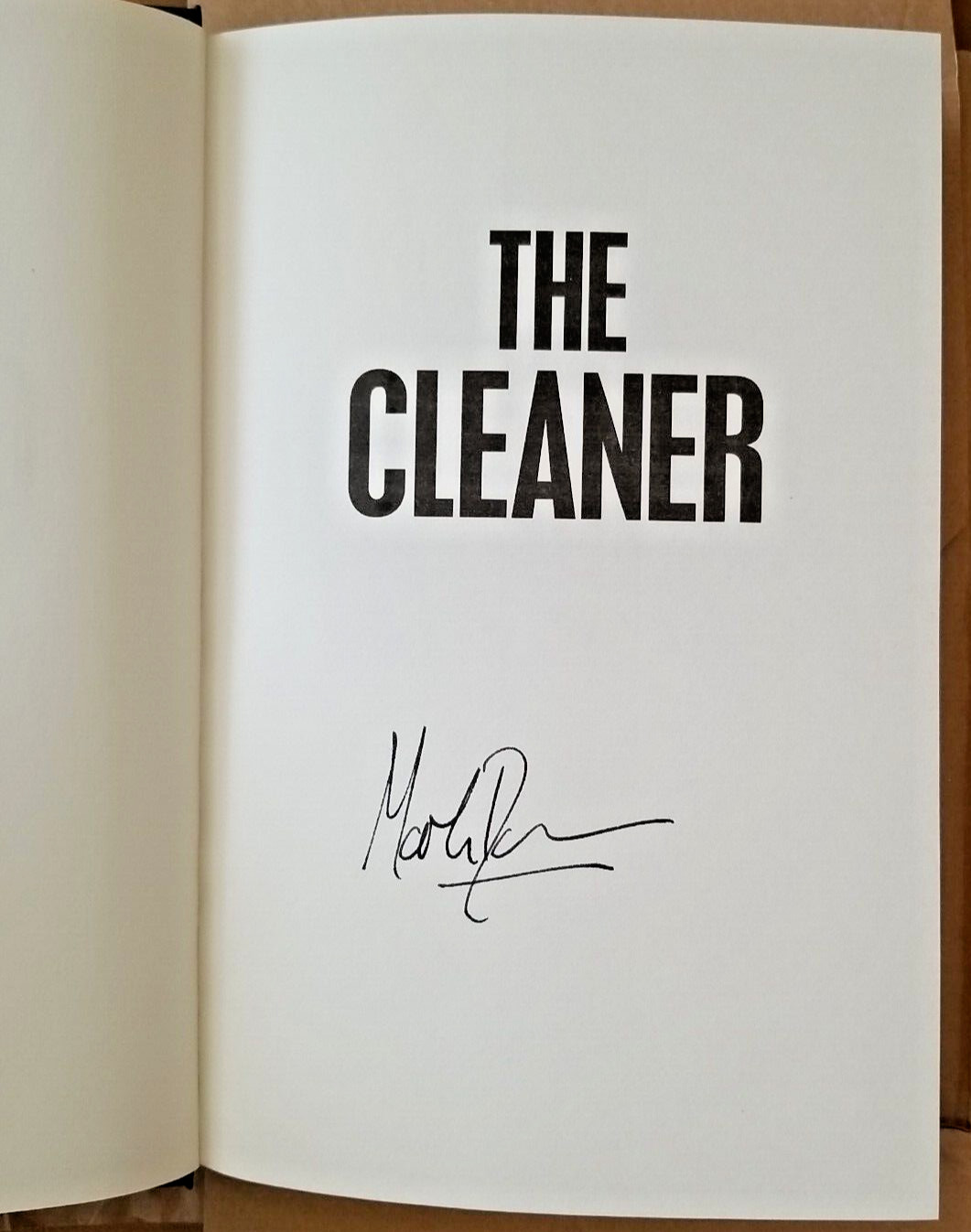 The Cleaner by Mark Dawson 1st Edition, Signed by Author Excellent/Unread cond.