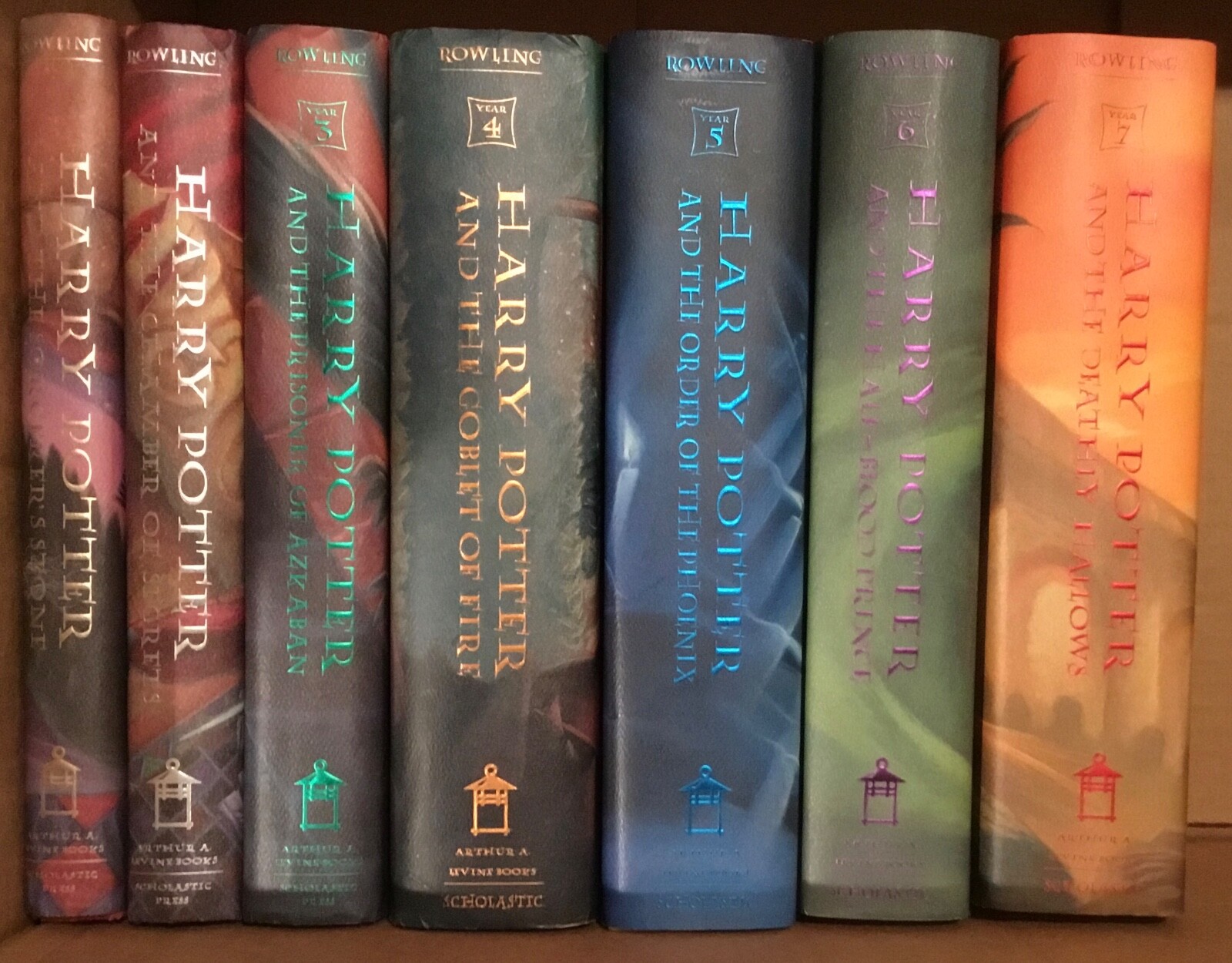 VG COMPLETE Set of 7 HC DJ All First Editions 1st Print Harry Potter J K Rowling