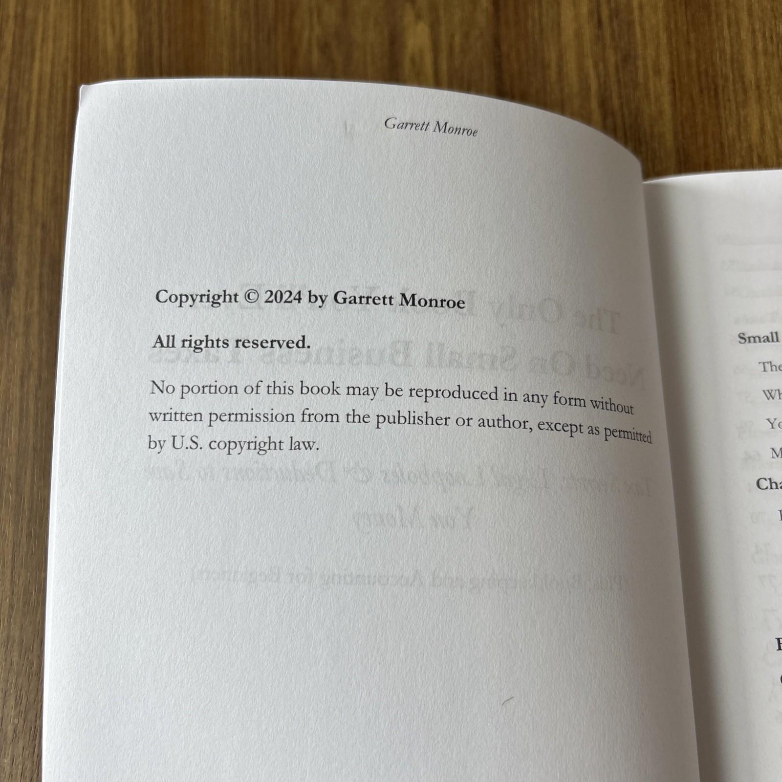 The Only Book You’ll Ever Need on Small Business Taxes Secrets by Garrett Monroe
