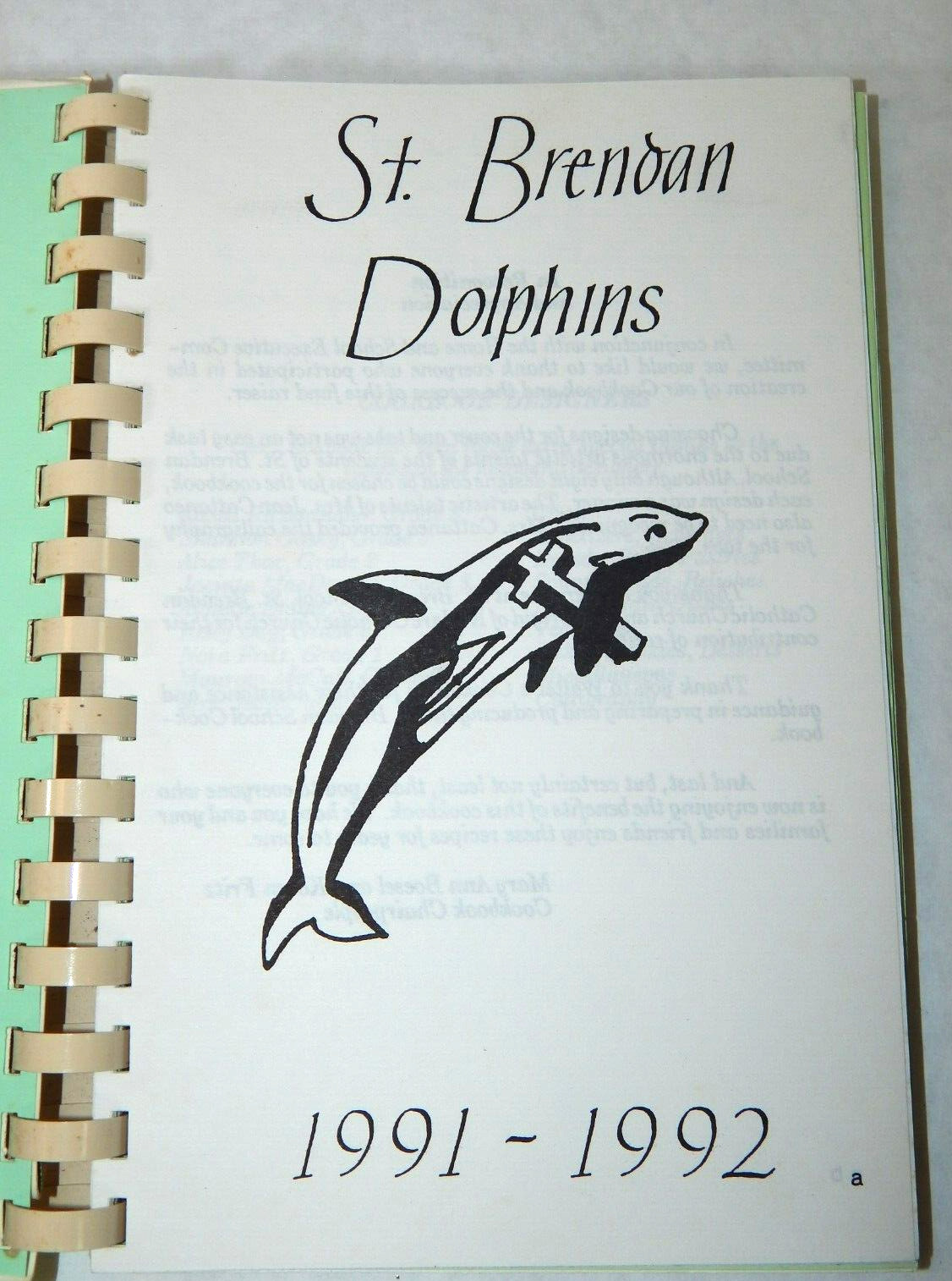 Vintage Saint Brendan Catholic Church Recipes Cookbook, Hilliard, Ohio 1992