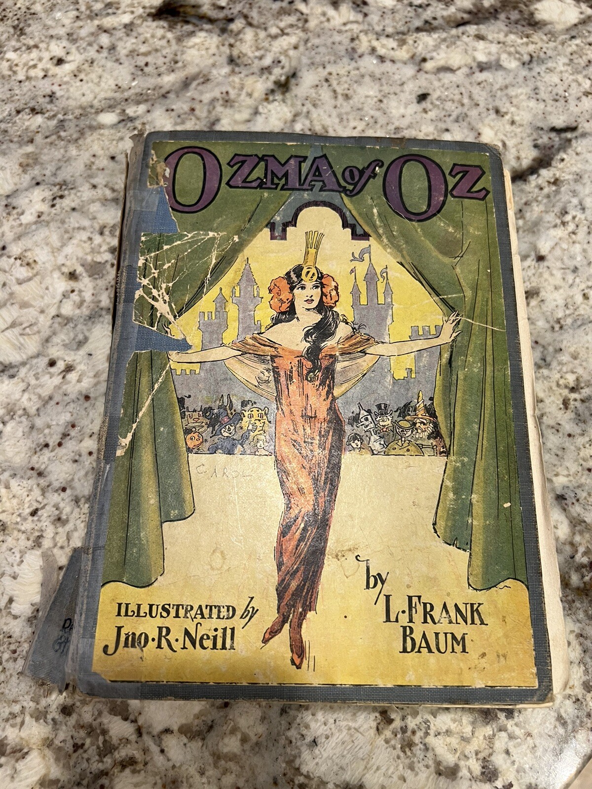 Ozma of Oz Antique Book by Frank L Baum 1907 270 pages Illustra by John R Neil