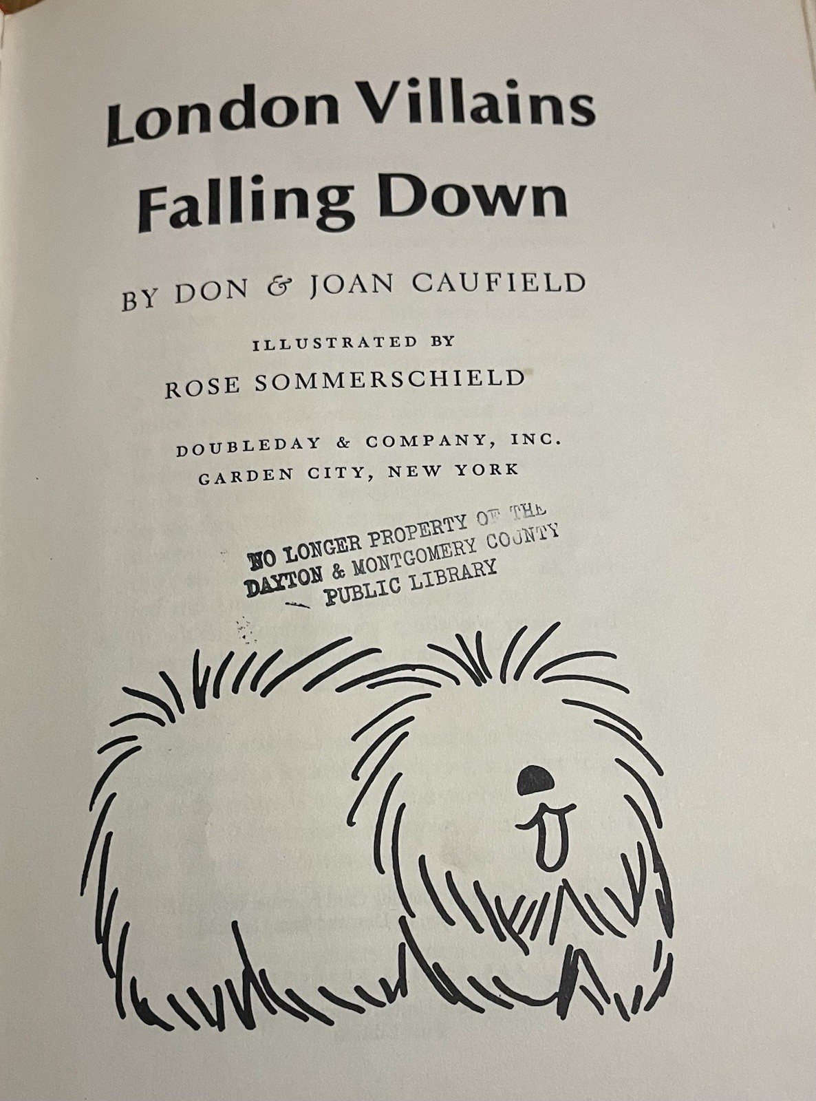 LONDON VILLAINS FALLING DOWN : by Don & Joan Caufield : Rose Sommerschield : vtg
