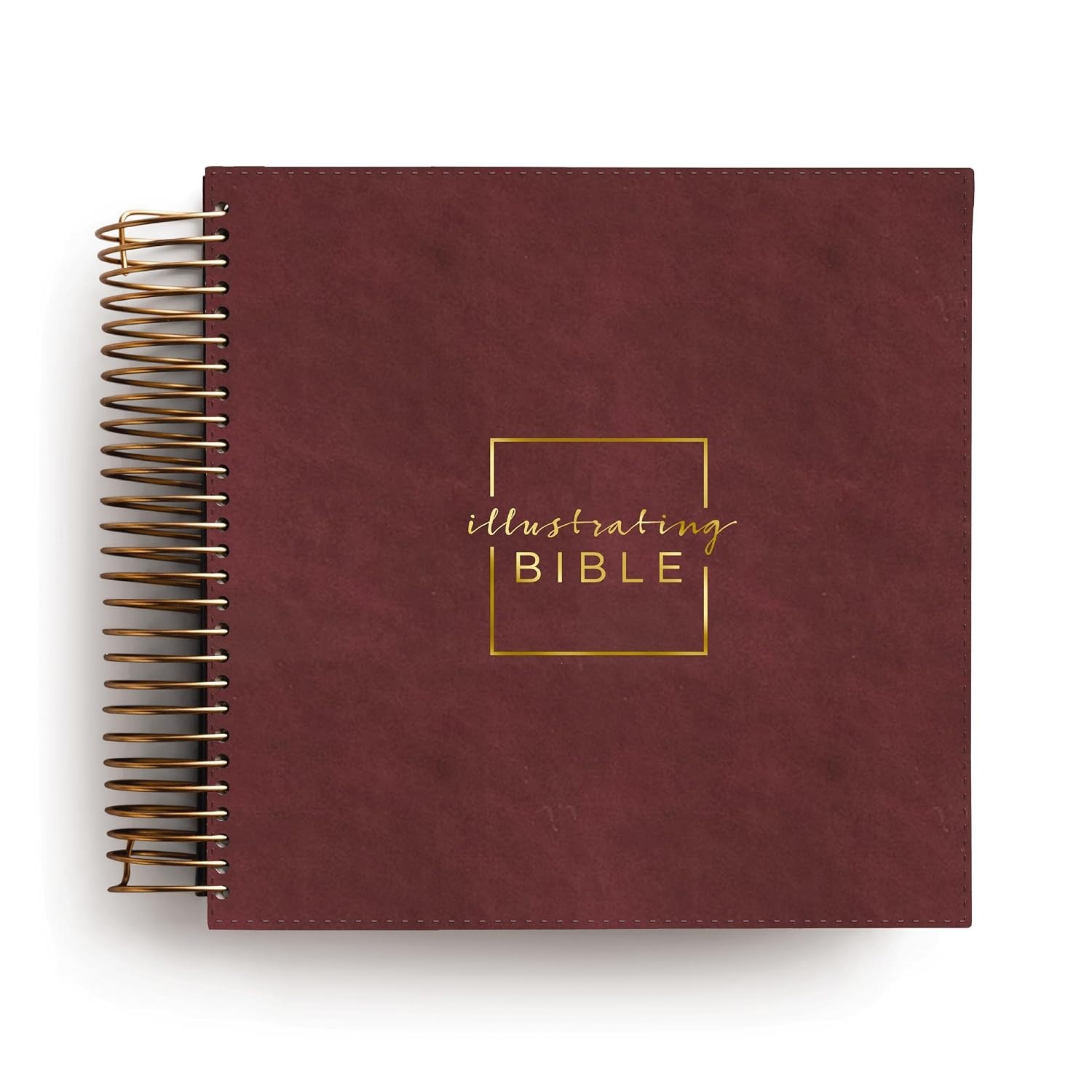 Illustrating Bible CSB – Spiral Bound Bible Journal, Cranberry Spiral – NEW