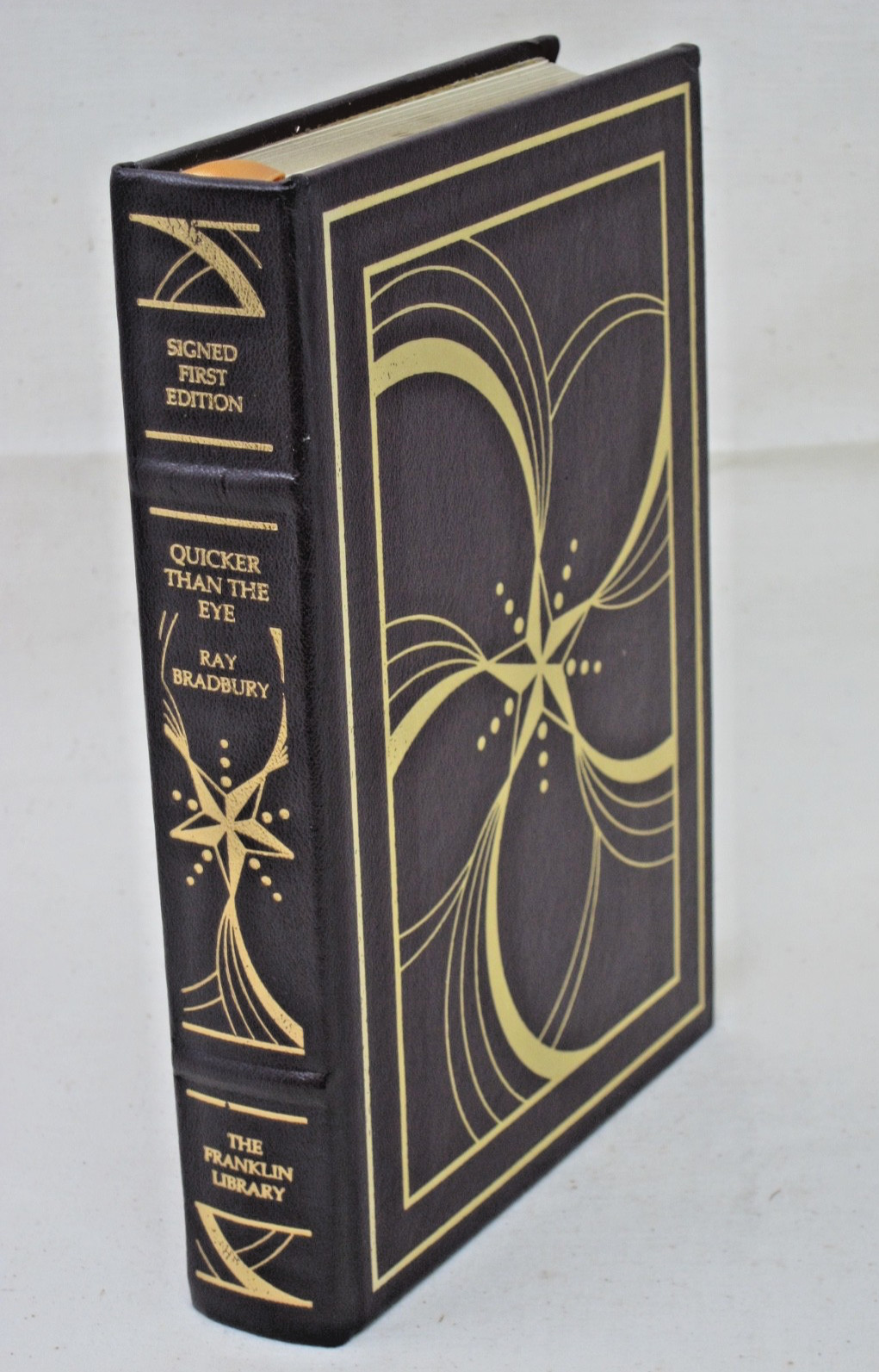 QUICKER THAN THE EYE RAY BRADBURY SIGNED FIRST EDITION FRANKLIN LIBRARY LEATHER