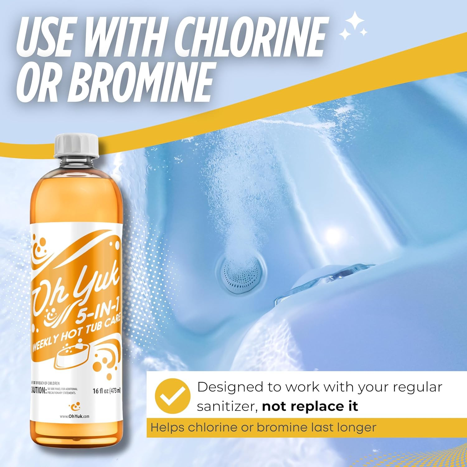 5-In-1 Weekly Hot Tub Chemicals – Hot Tub Clarifier, Cleaner, Conditioner – Help