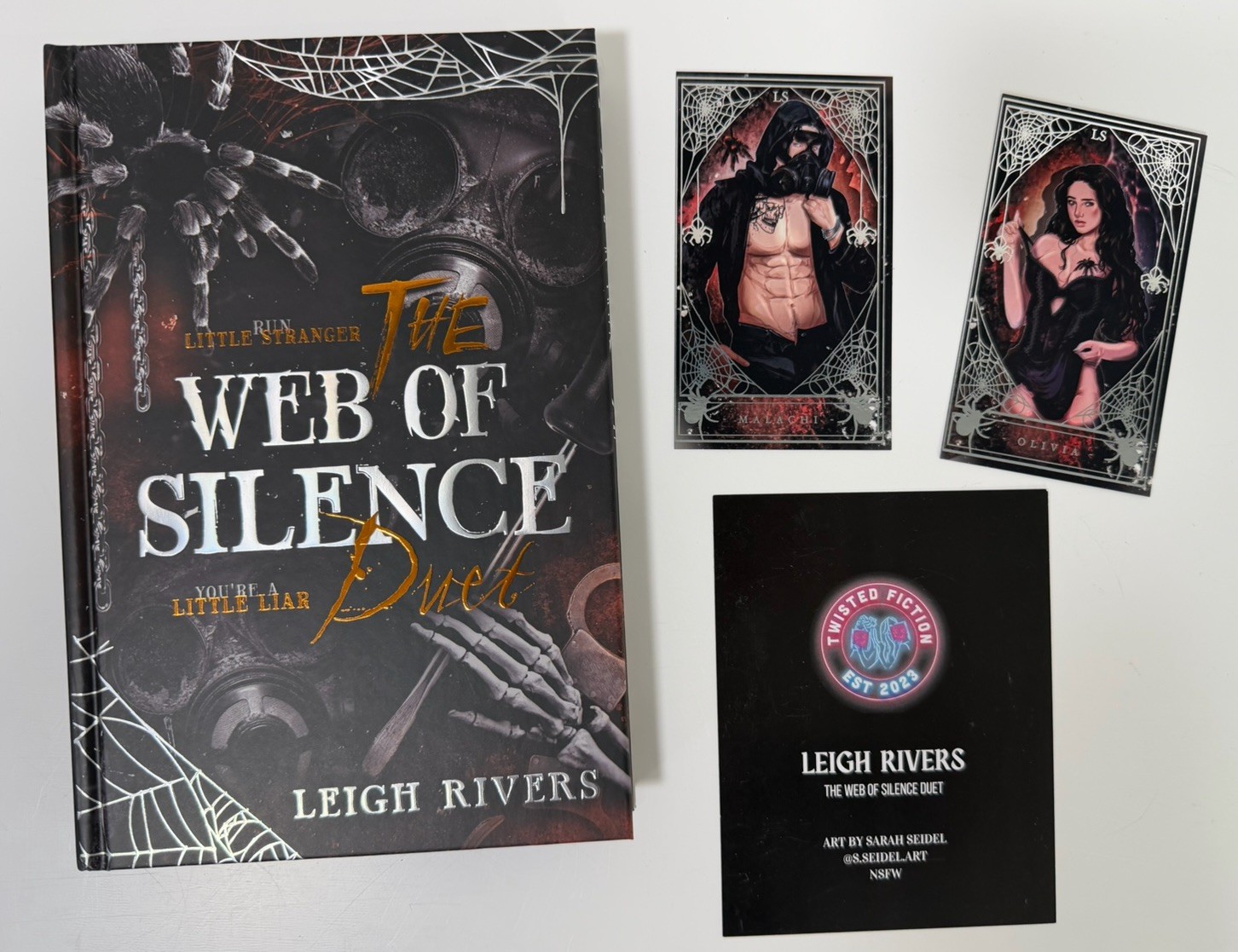 Twisted Fiction Leigh Rivers Web Of Silence omnibus-signed With PGP Cards