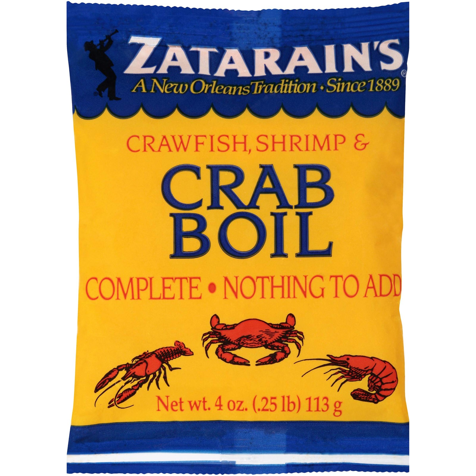 Zatarains Crawfish, Shrimp Crab Boil, 4 oz Pack of 12