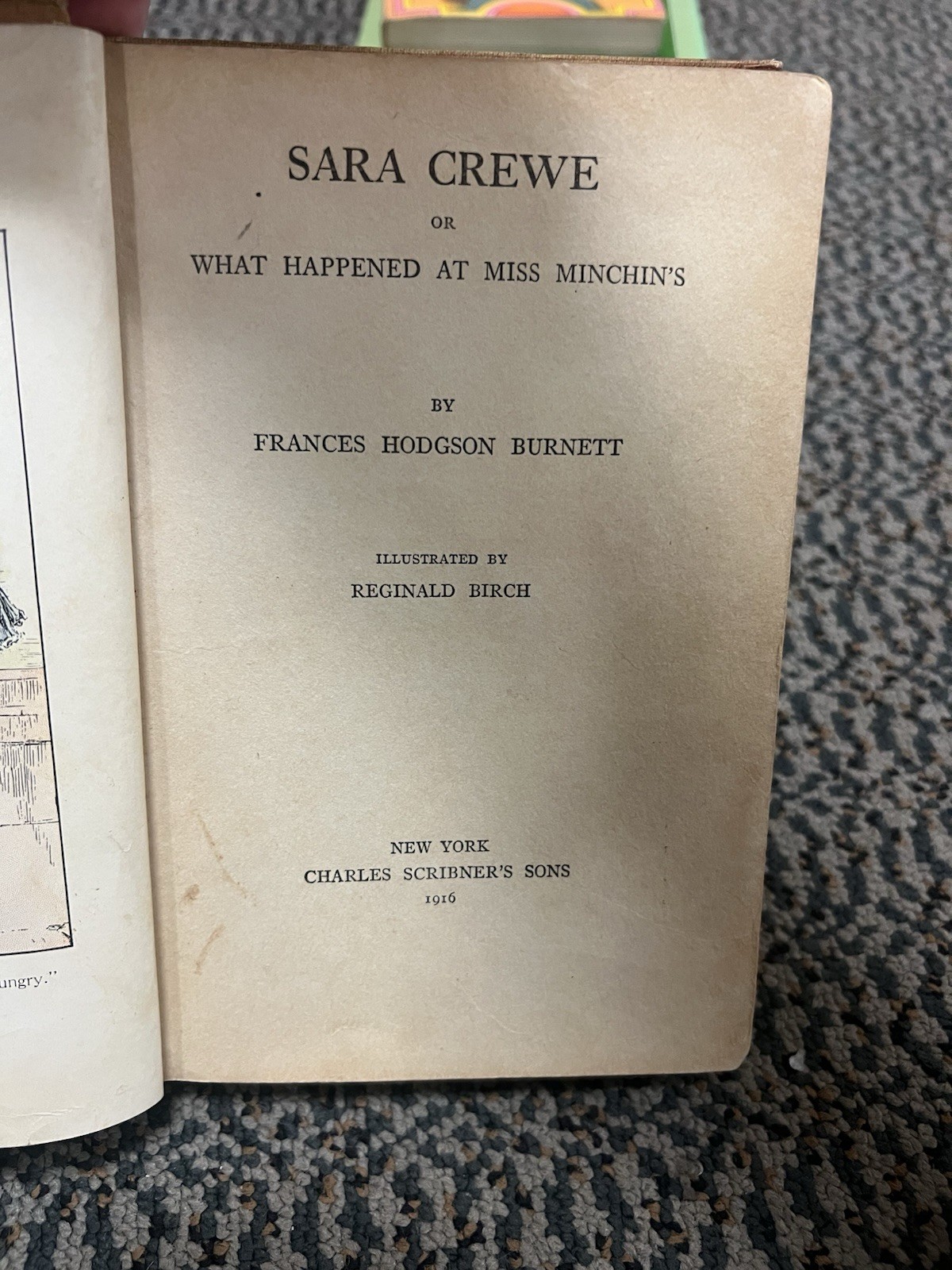Sara Crewe By Frances Hodgson Burnett 1916