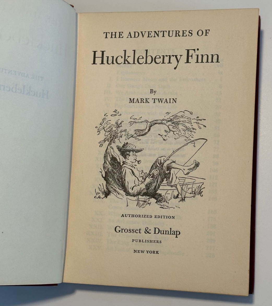Vintage The Adventures of Huckleberry Finn Mark Twain Grosset & Dunlap 1918