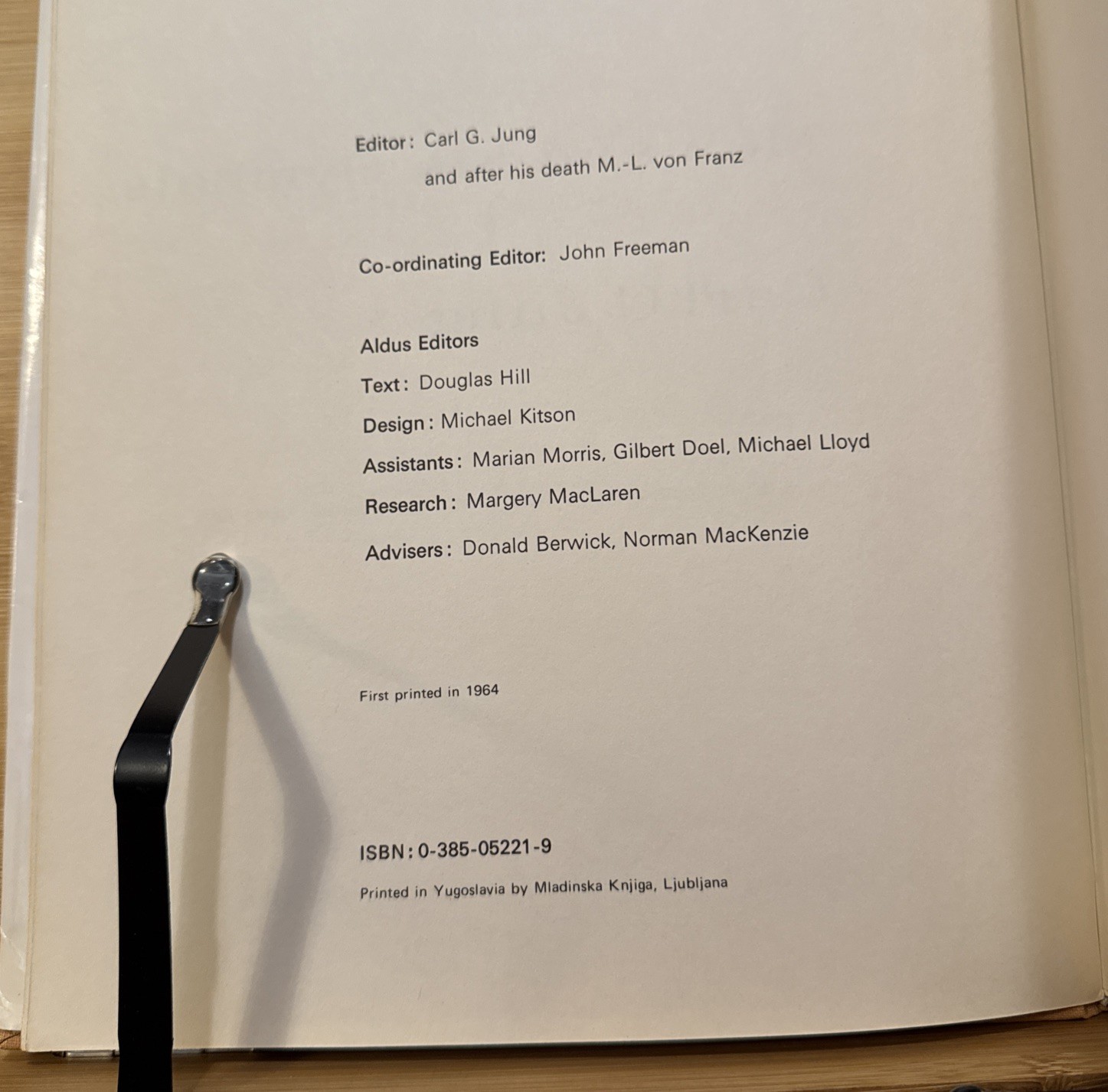 Man and His Symbols – Carl G Jung (Hardcover) 1964 True First Edition/1st Print