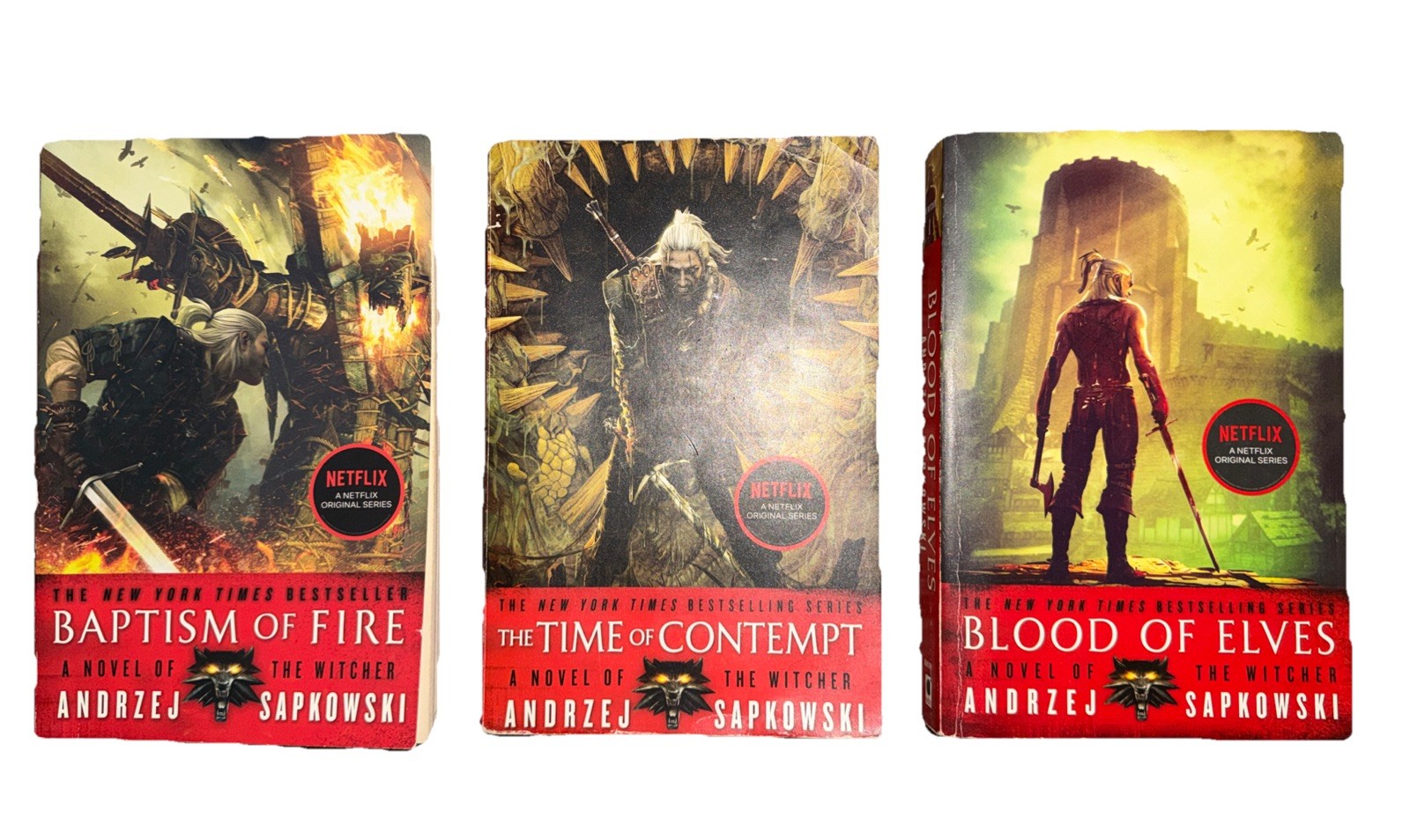 The Witcher Book Series By Andrzej Sapkowski Lot Of 3 Books # 1-3 Set