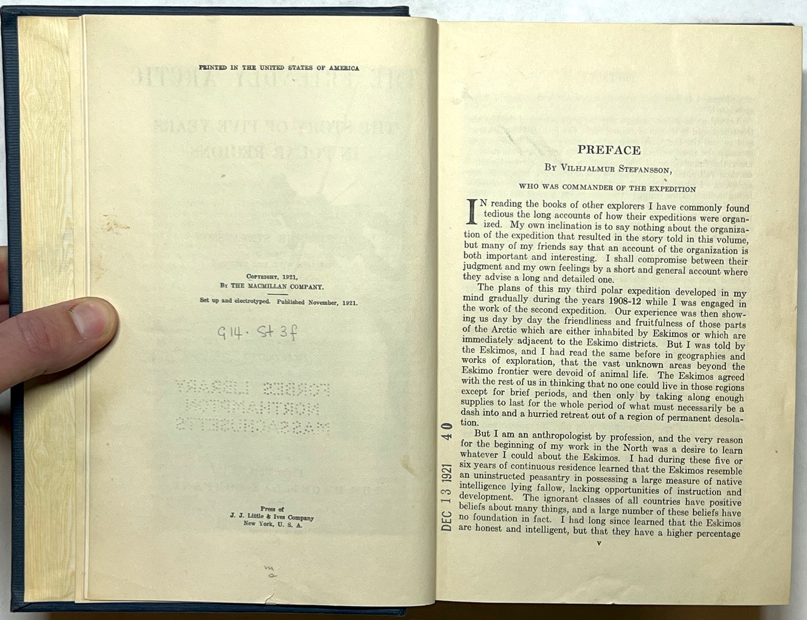 1921 FRIENDLY ARCTIC FIVE YEARS POLAR REGIONS STEFANSSON MAPS ILLUSTRATED MEMOIR