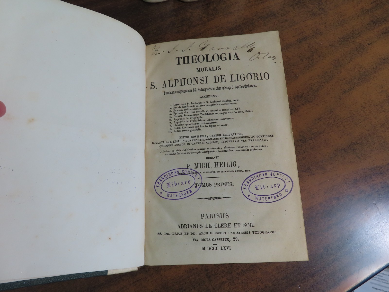 Theologia Moralis S Alphonsi De Ligorio 1866 Sancti St 7 Books in 5 Volumes