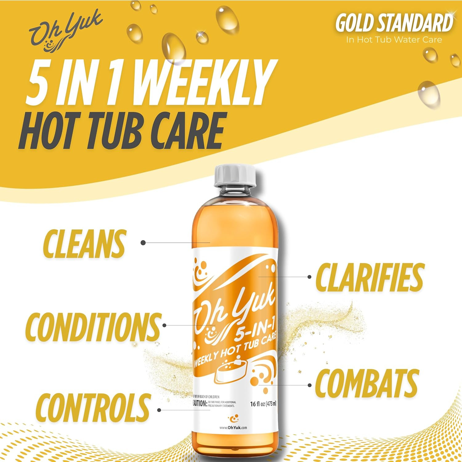 5-In-1 Weekly Hot Tub Chemicals – Hot Tub Clarifier, Cleaner, Conditioner – Help