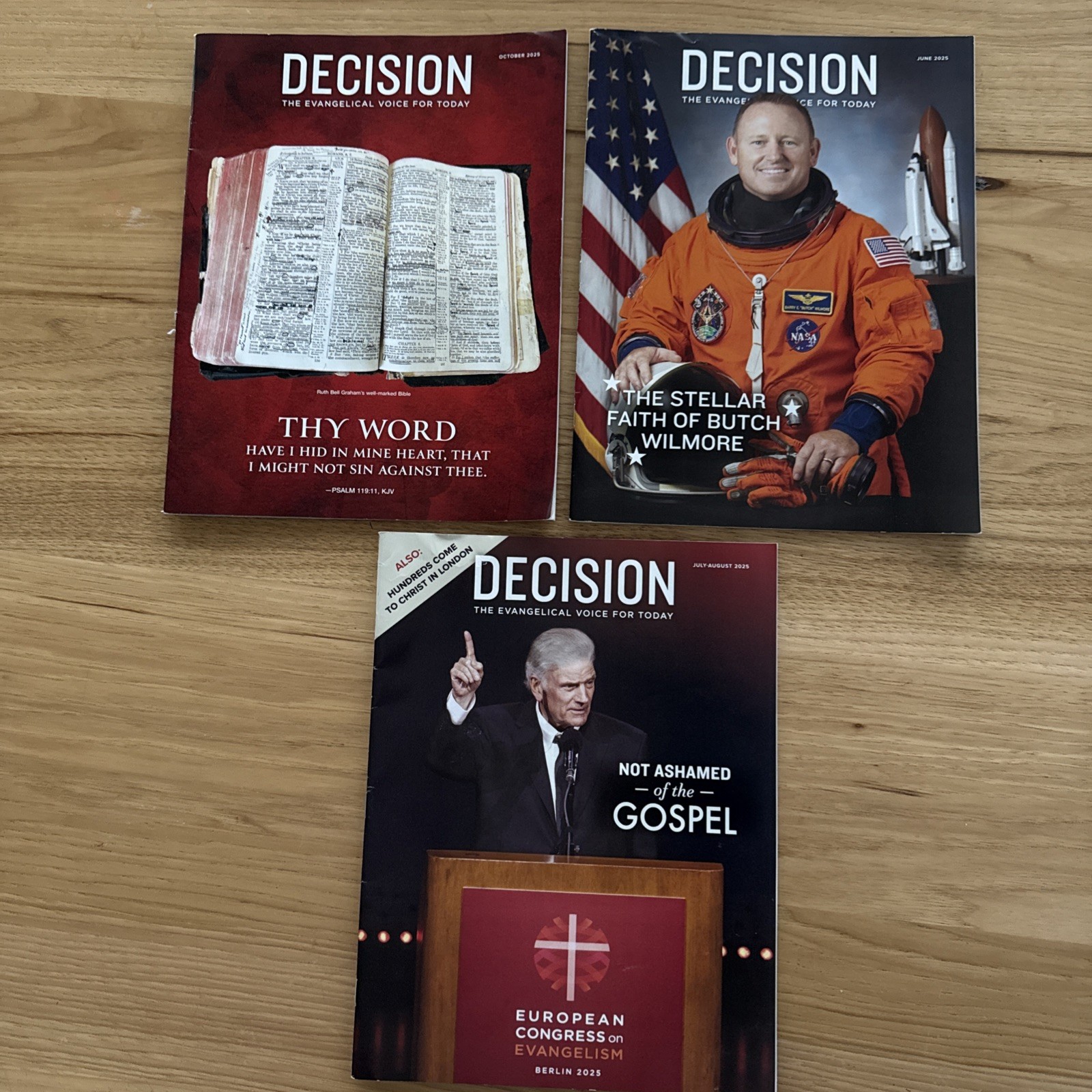 Decision Magazine Lot Of 3 2025 June, July/August and October