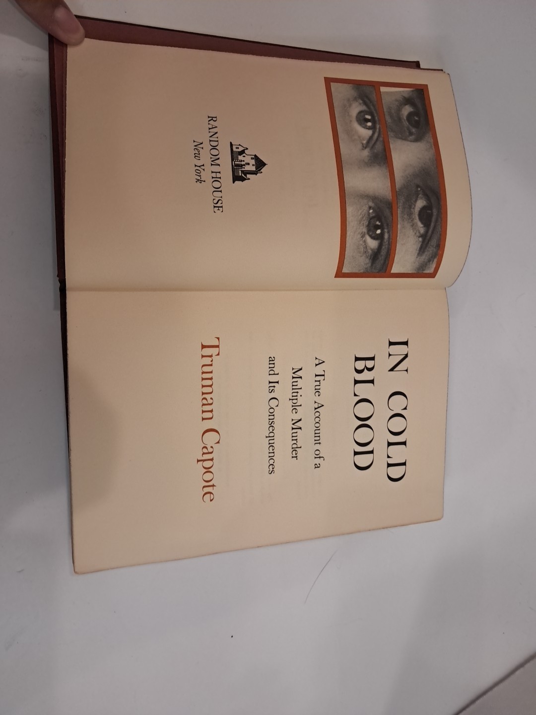 In Cold Blood by Truman Capote (1965) 1st Edition, 1st Printing Hardcover C4