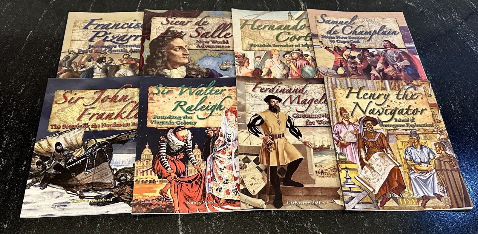 Lot of 8 In the Footsteps of Explorers Series Crabtree Publishing Magellan Etc